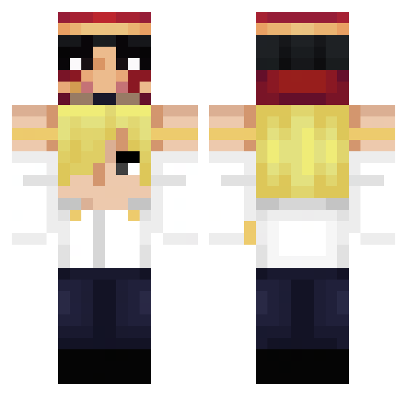 LegendTY Minecraft skin, front and back view