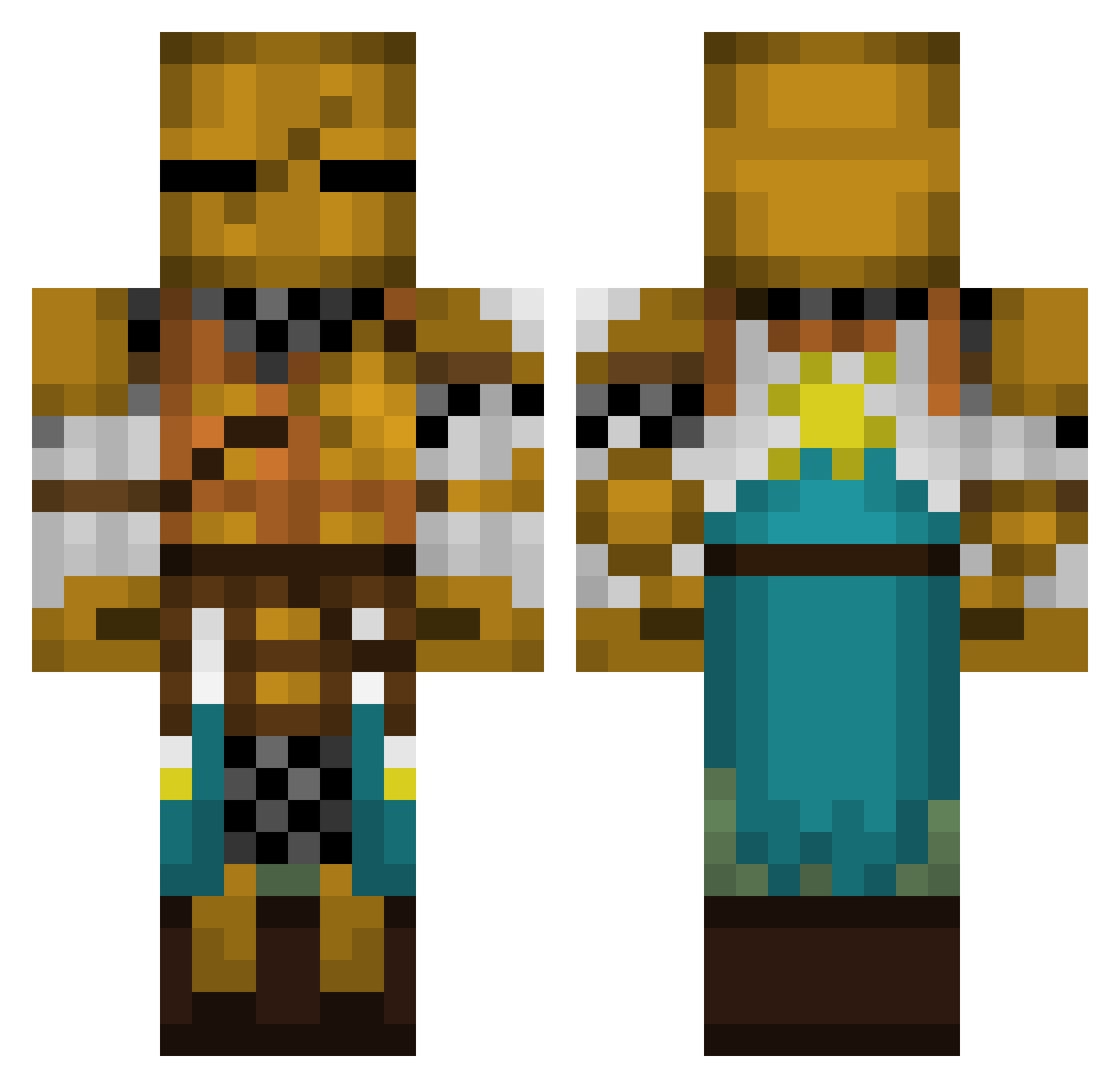Arksuren_ Minecraft skin, front and back view