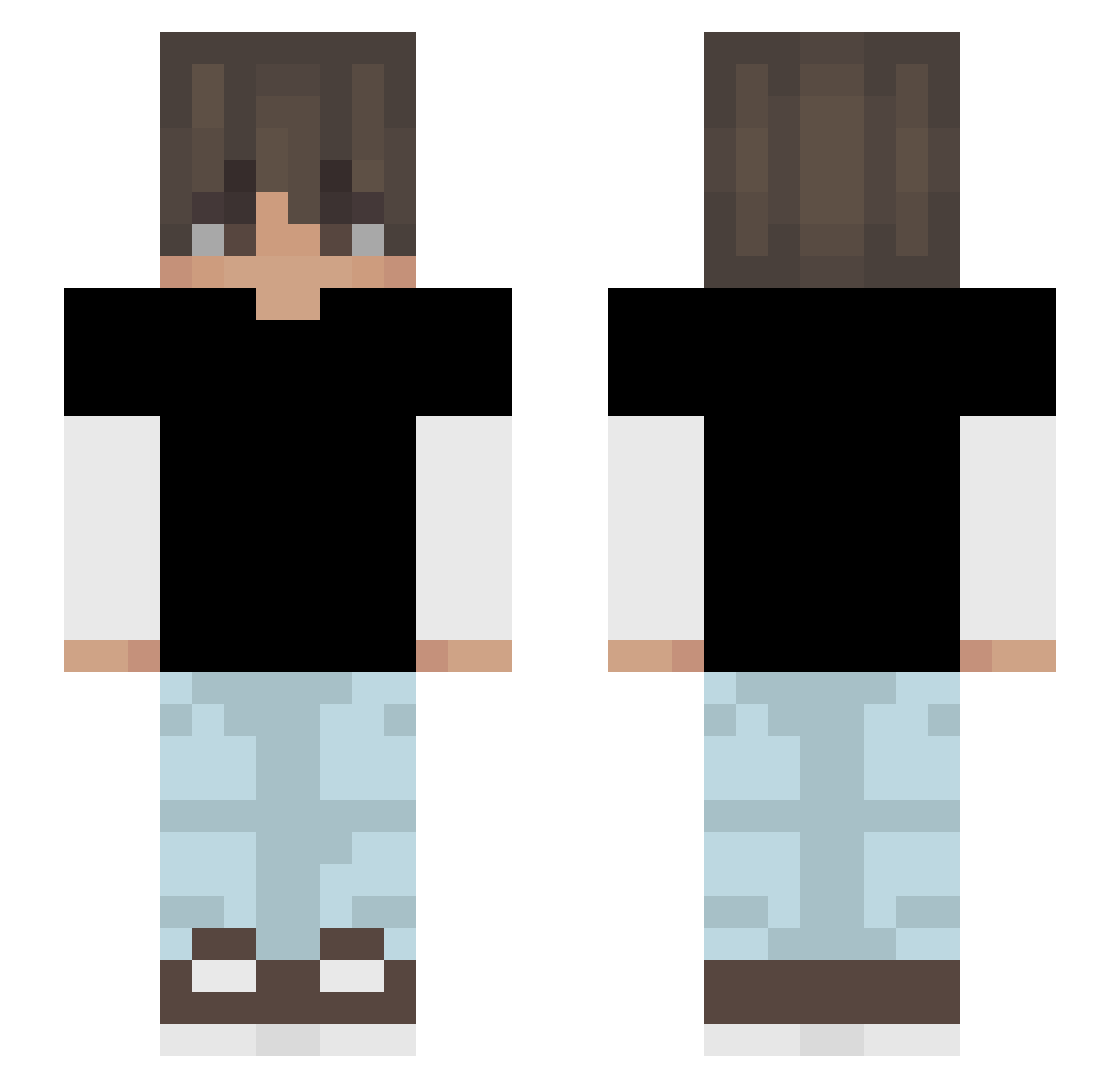 Cursedcabbage17 Minecraft skin, front and back view