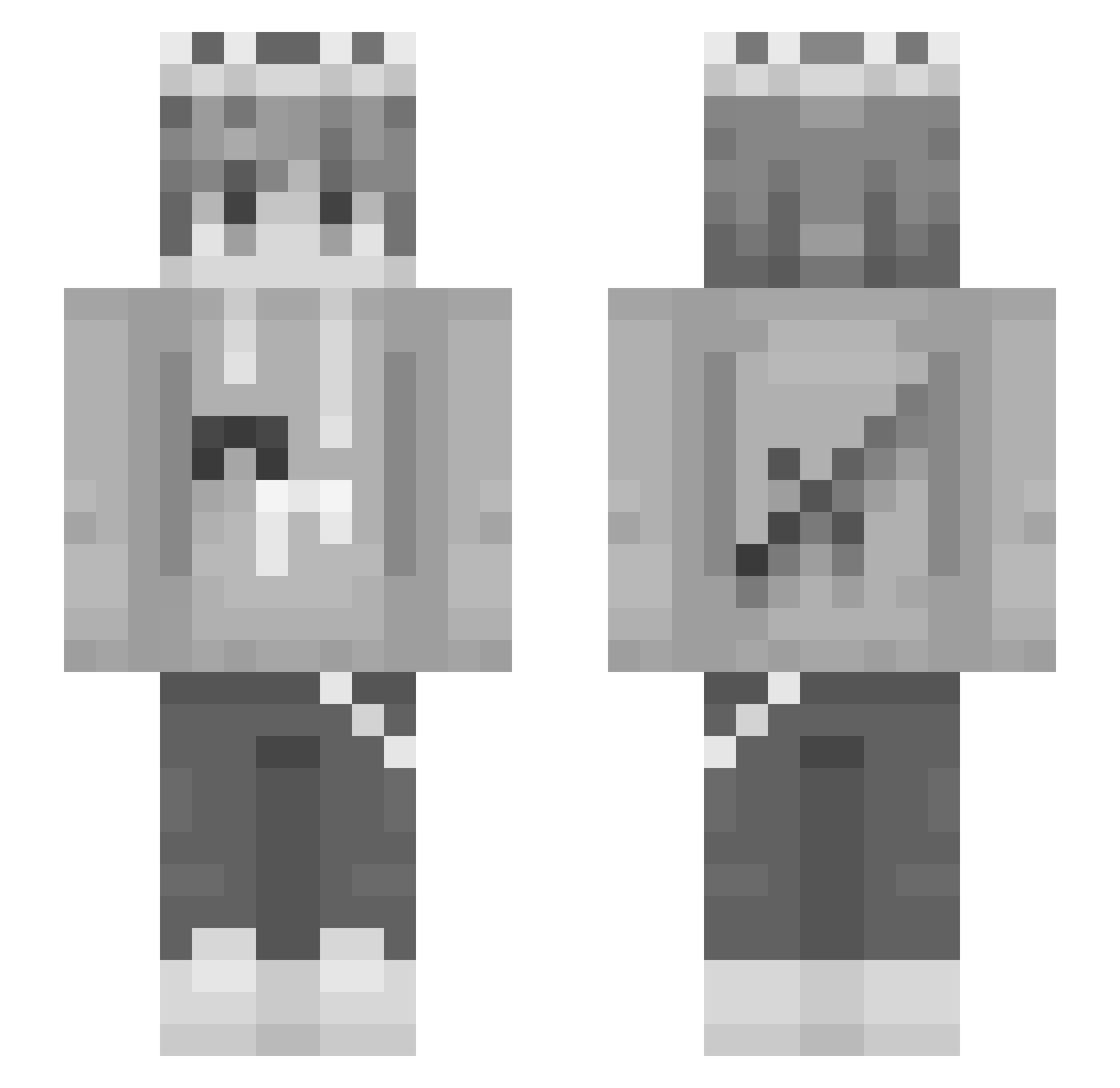 NieZnamCie9 Minecraft skin, front and back view