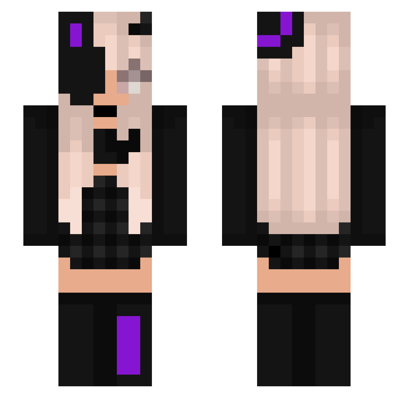 Lisapisa20lul Minecraft skin, front and back view