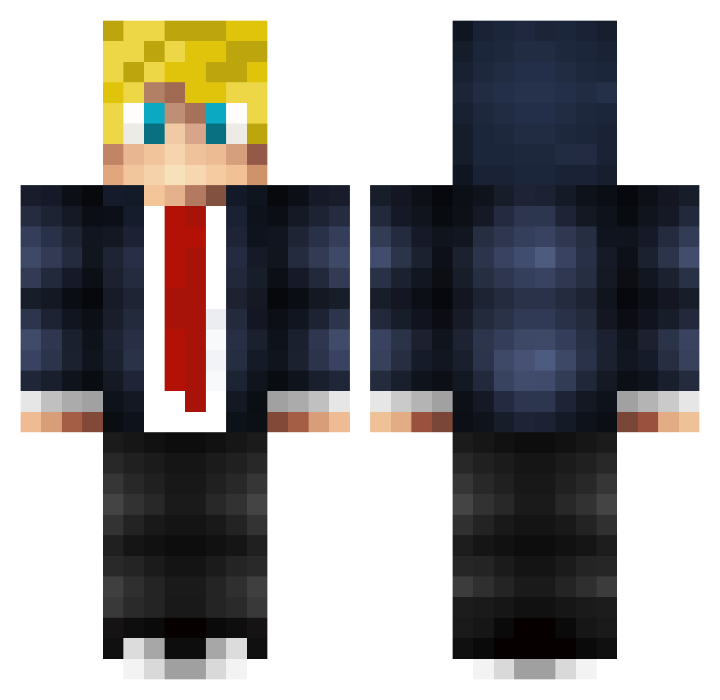 L2612 Minecraft skin, front and back view