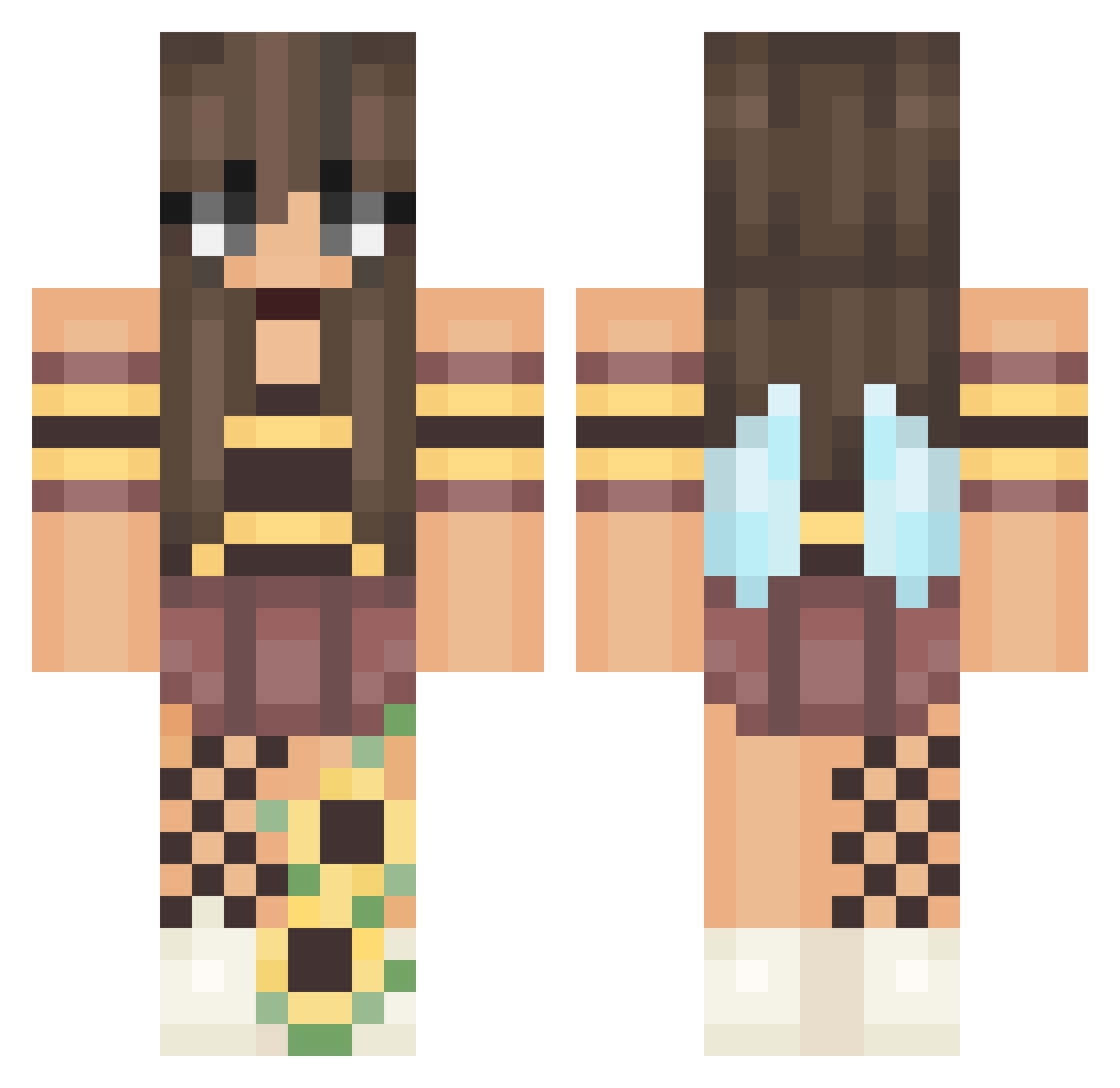 Pro_Bree Minecraft skin, front and back view