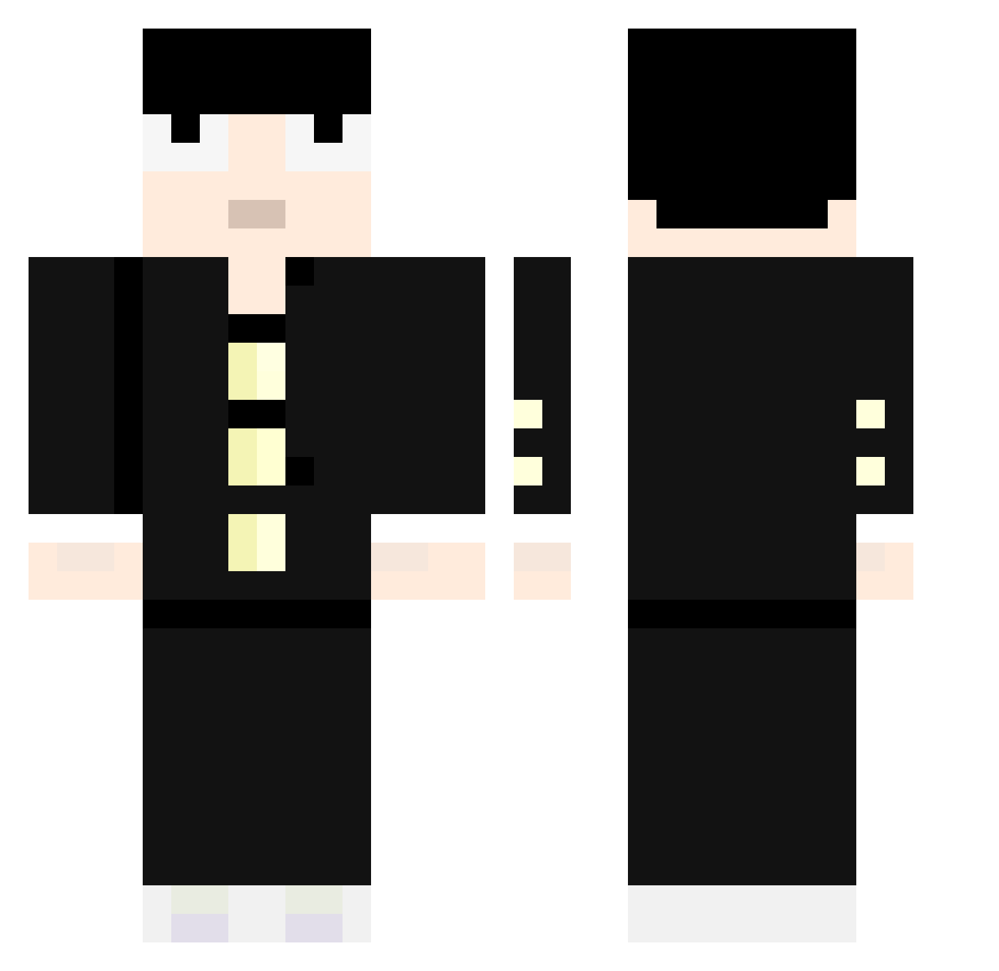 JxsusFistus Minecraft skin, front and back view