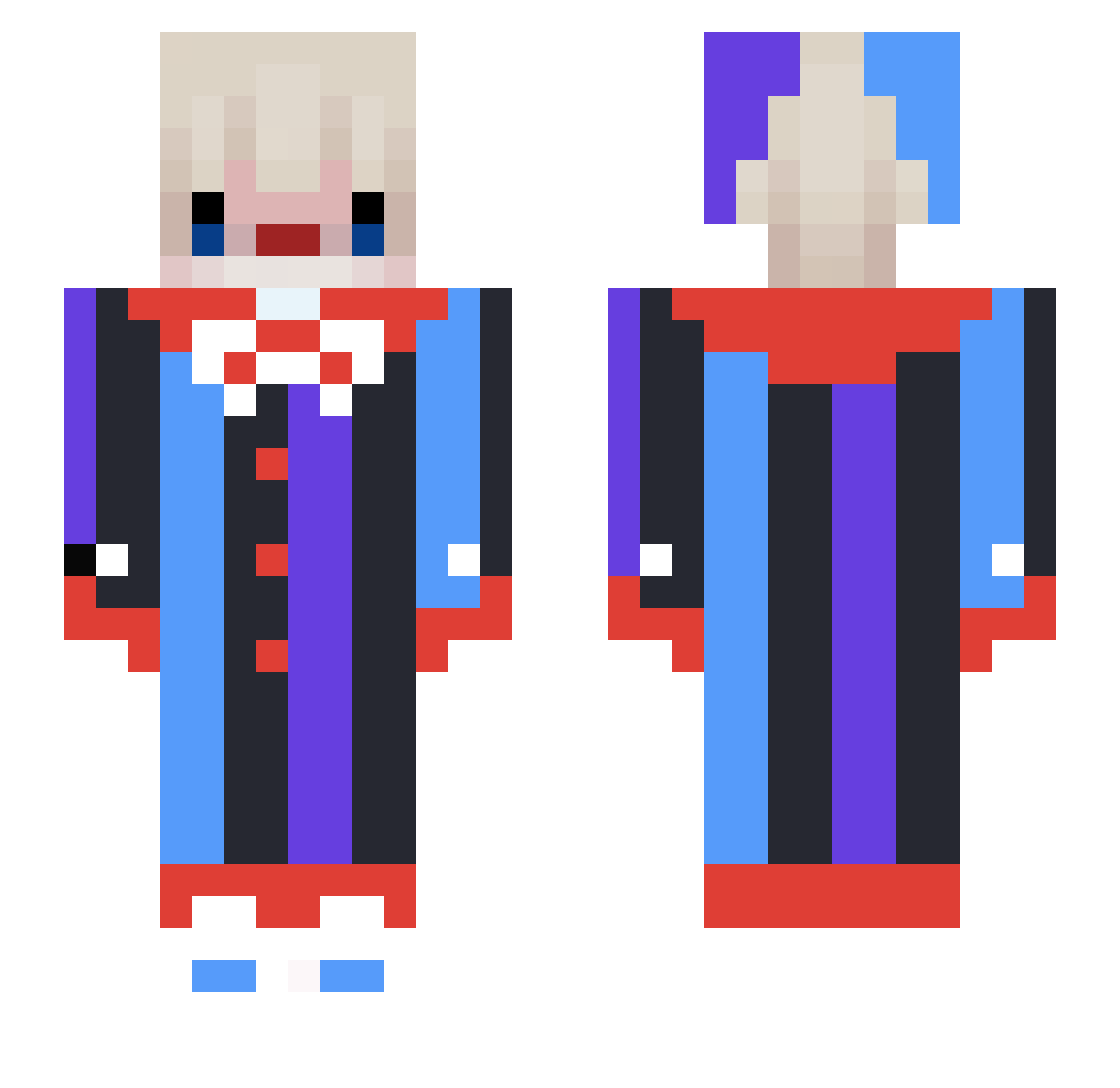 Connuh_ Minecraft skin, front and back view