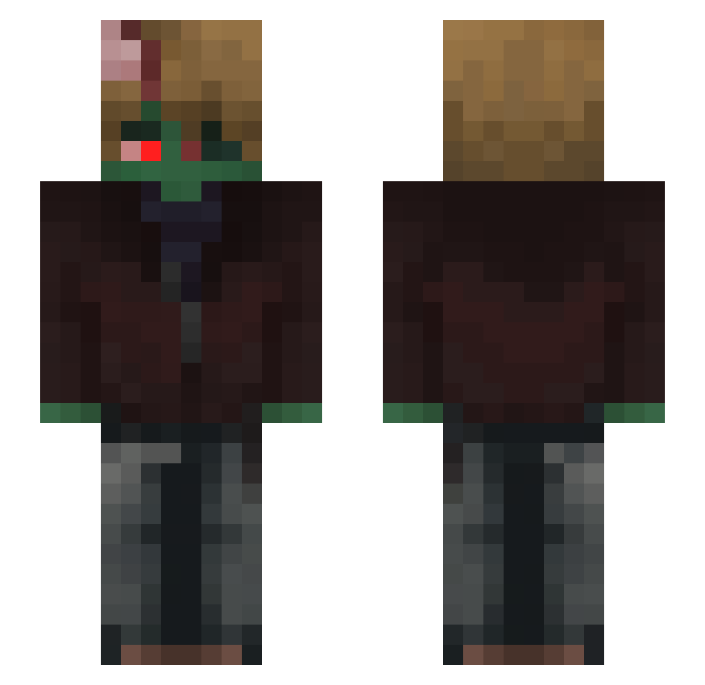 bonsko_mutacja Minecraft skin, front and back view