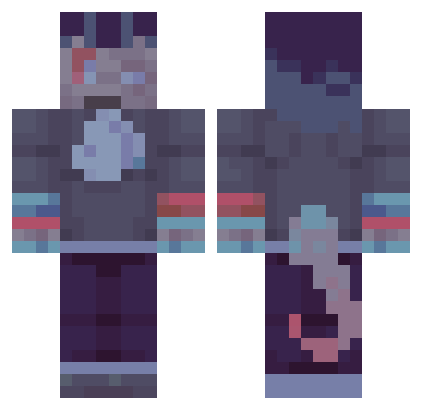 gateway31 Minecraft skin, front and back view