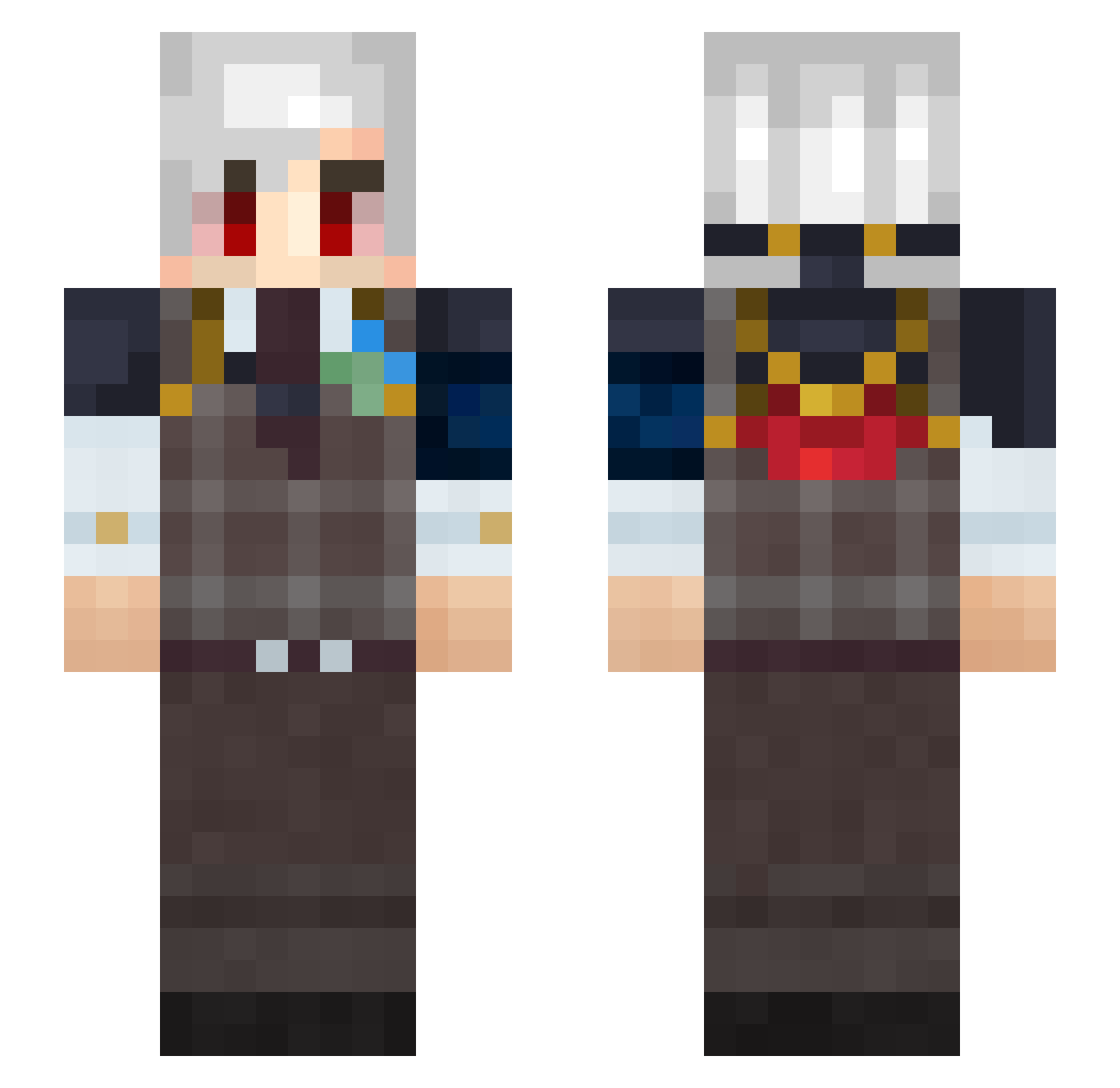 AlexRuman Minecraft skin, front and back view