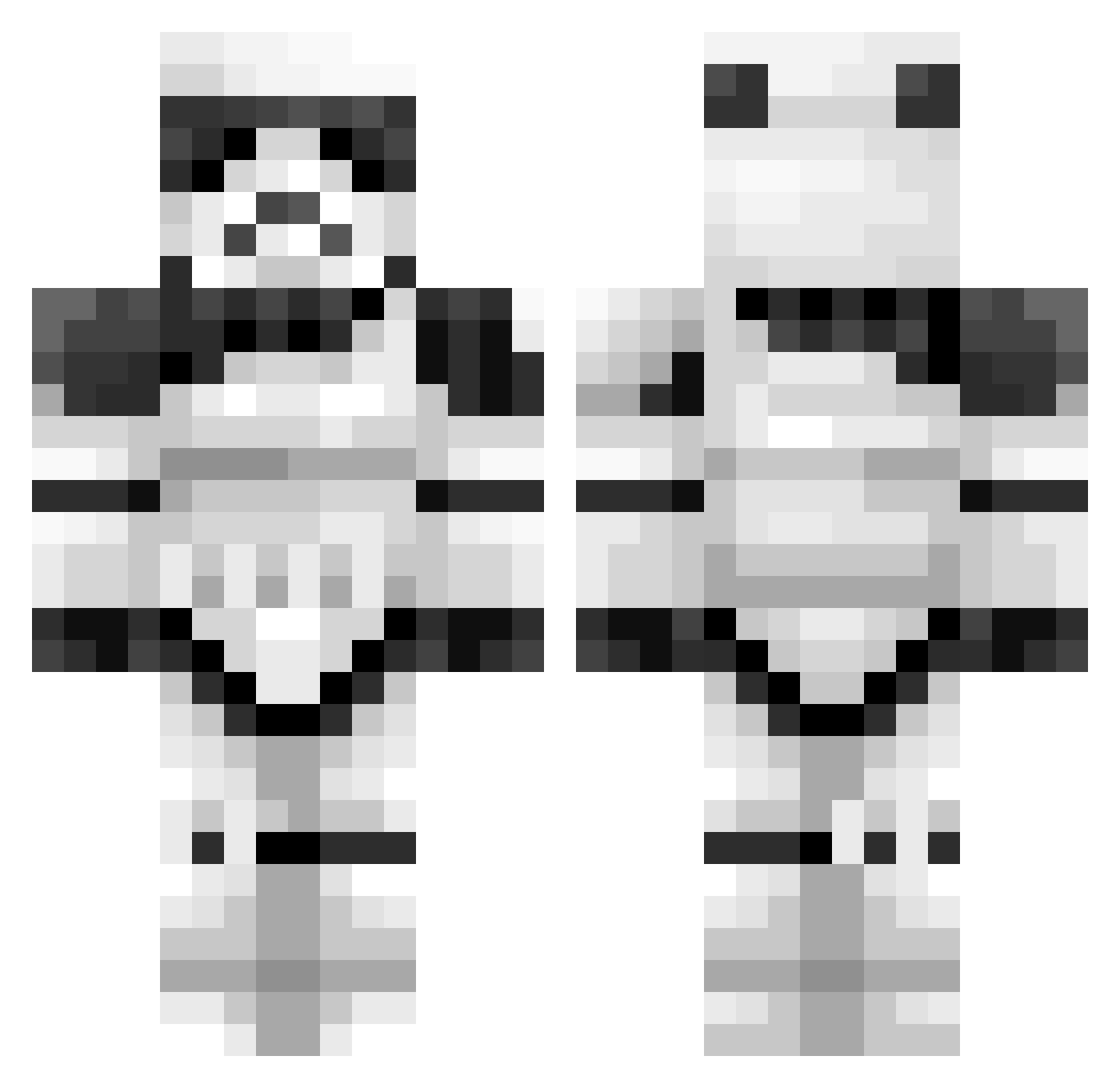 DeezerTheGeezer Minecraft skin, front and back view