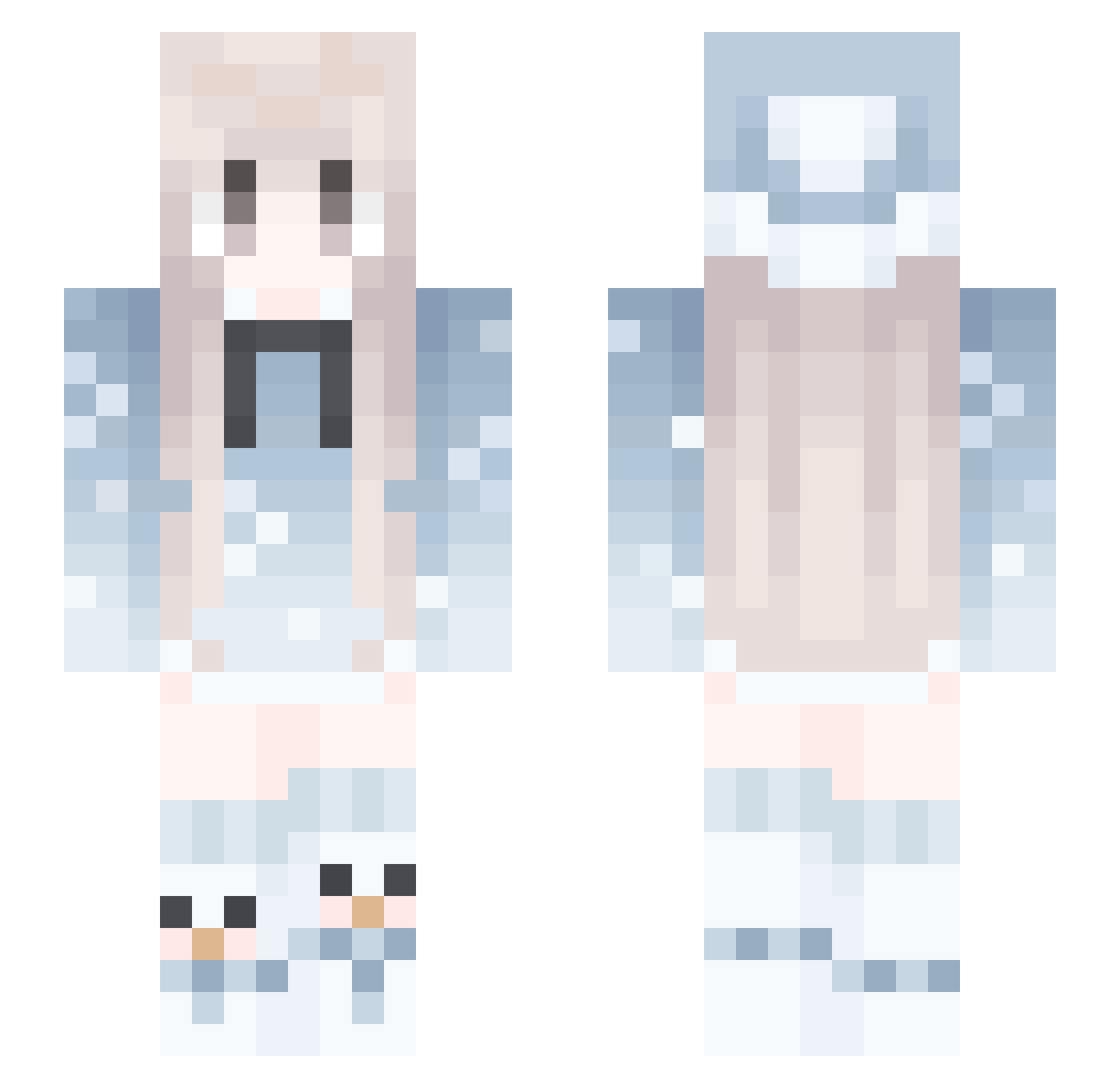 ppppmo Minecraft skin, front and back view