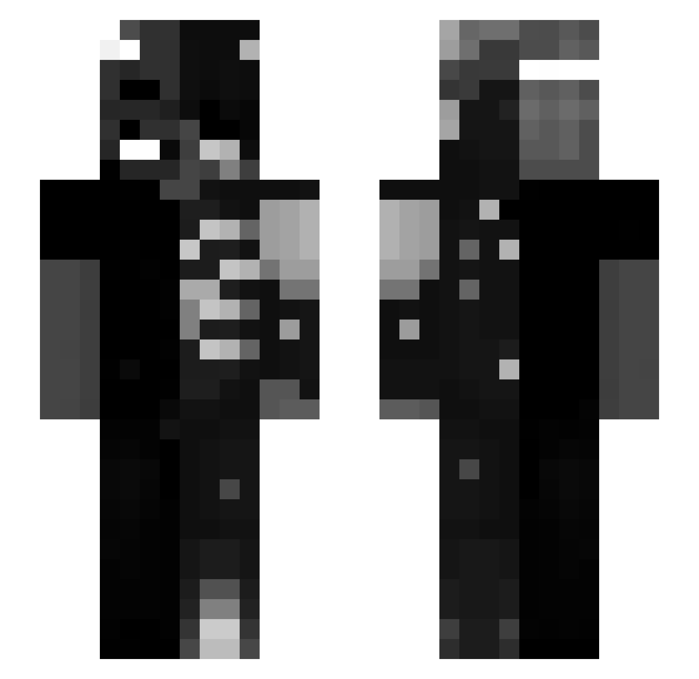 hopexful Minecraft skin, front and back view