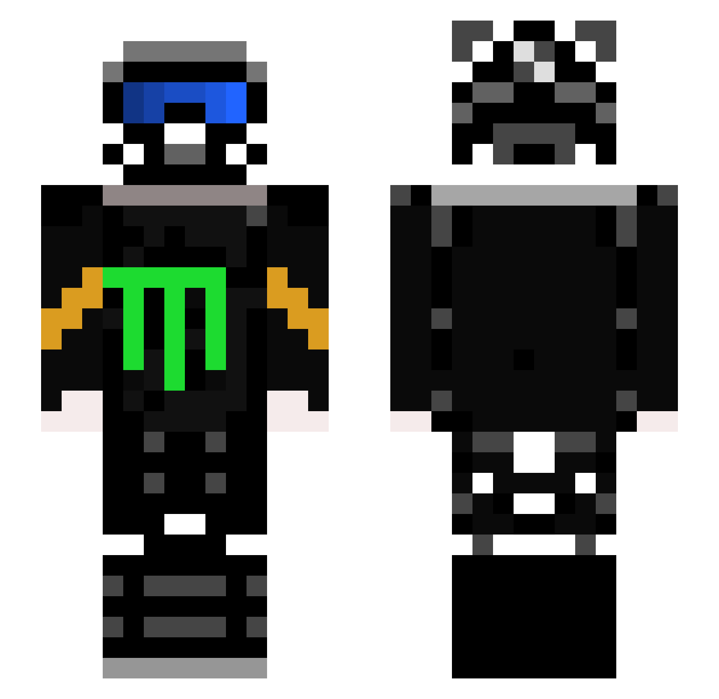 zKeinSkill Minecraft skin, front and back view