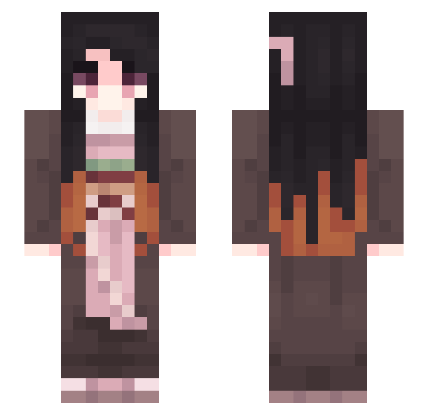 russindog Minecraft skin, front and back view