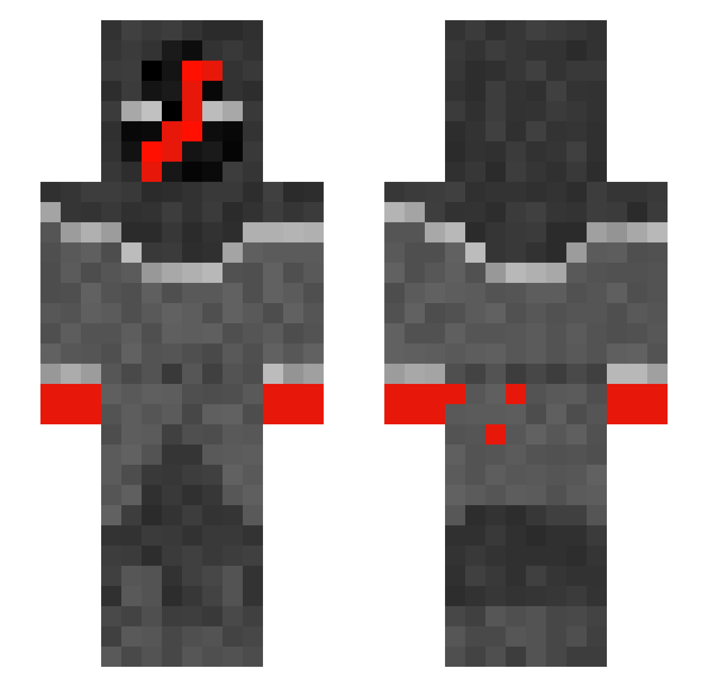 AIDENlSBUNS Minecraft skin, front and back view