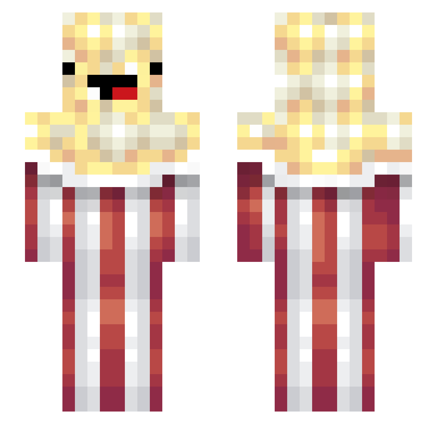 FrancoTurtolini Minecraft skin, front and back view