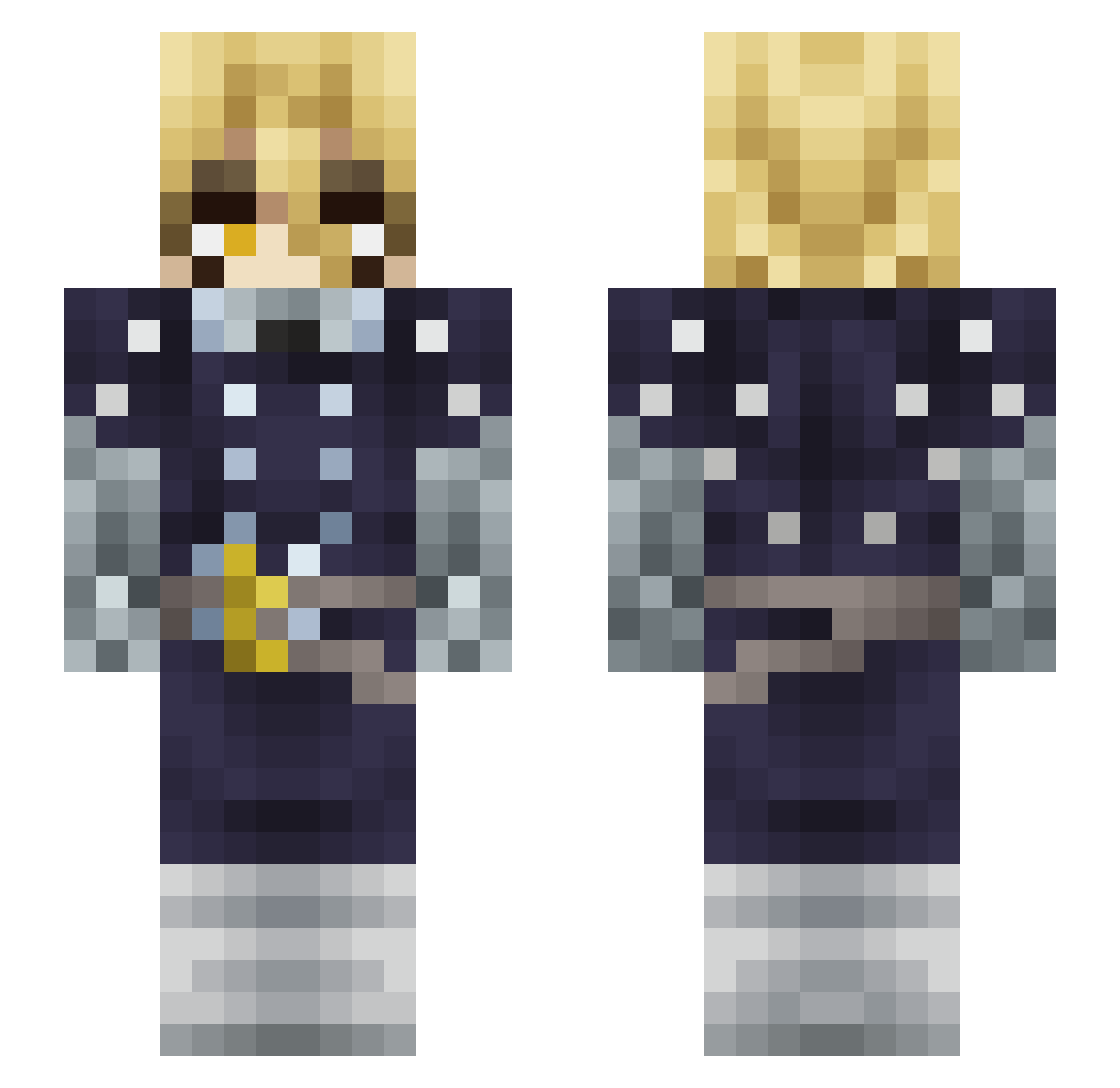 singuuuu Minecraft skin, front and back view