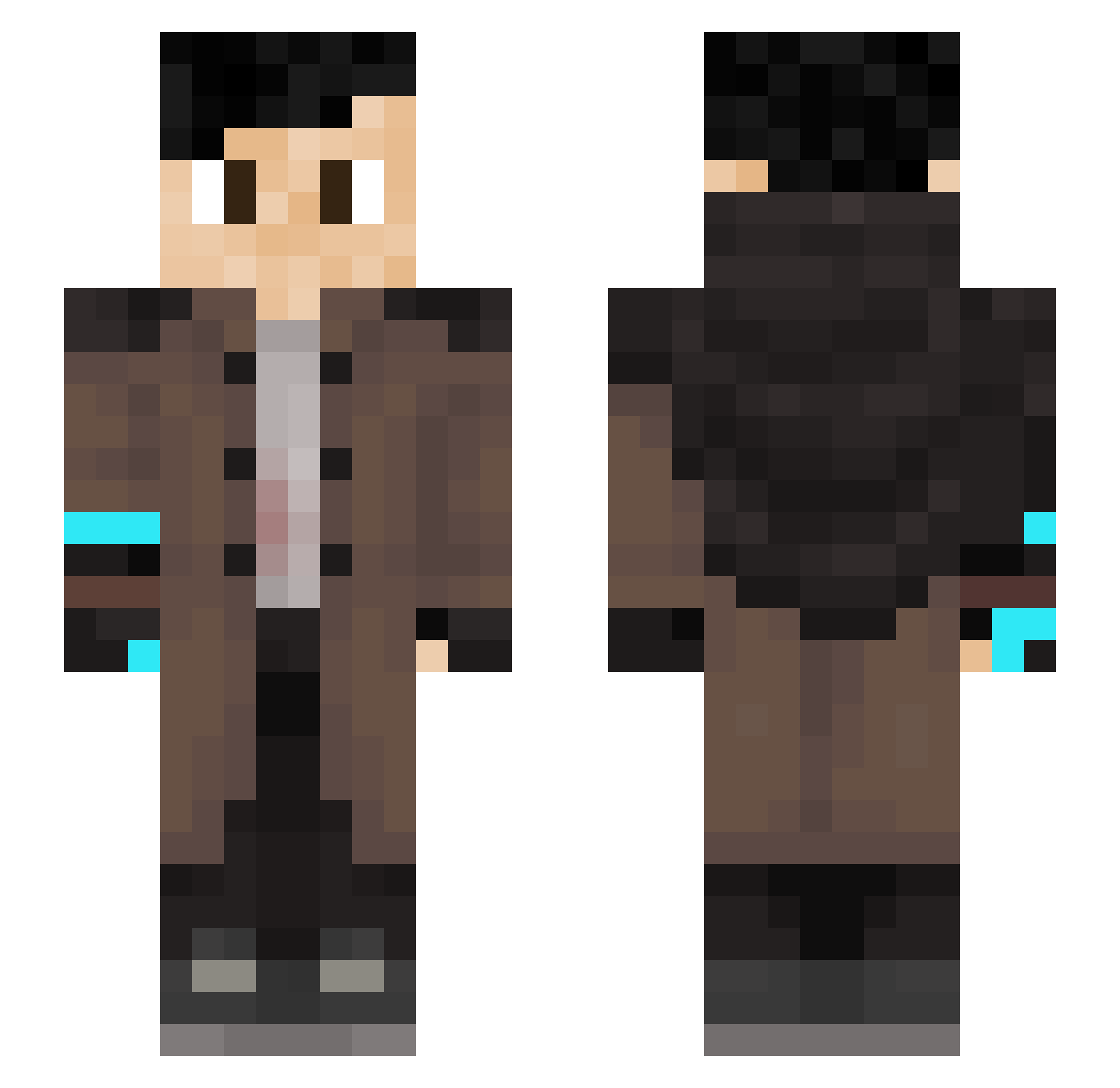 KingRazvan Minecraft skin, front and back view