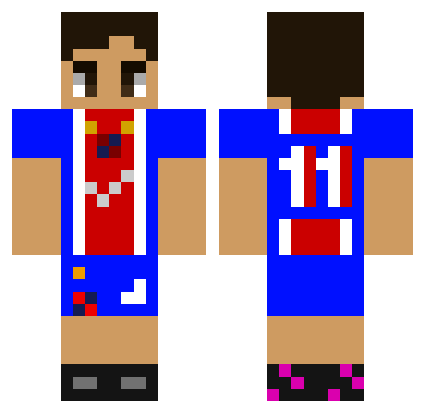 louphareMC Minecraft skin, front and back view