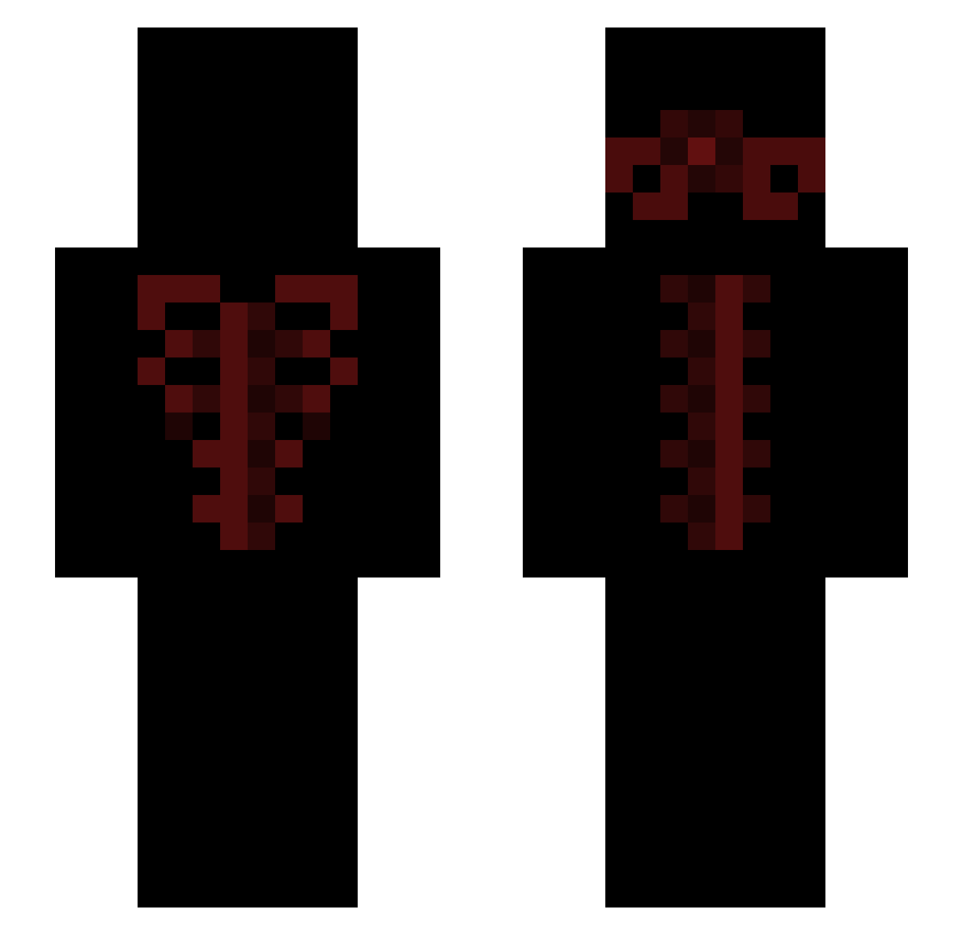 Dawsqn Minecraft skin, front and back view