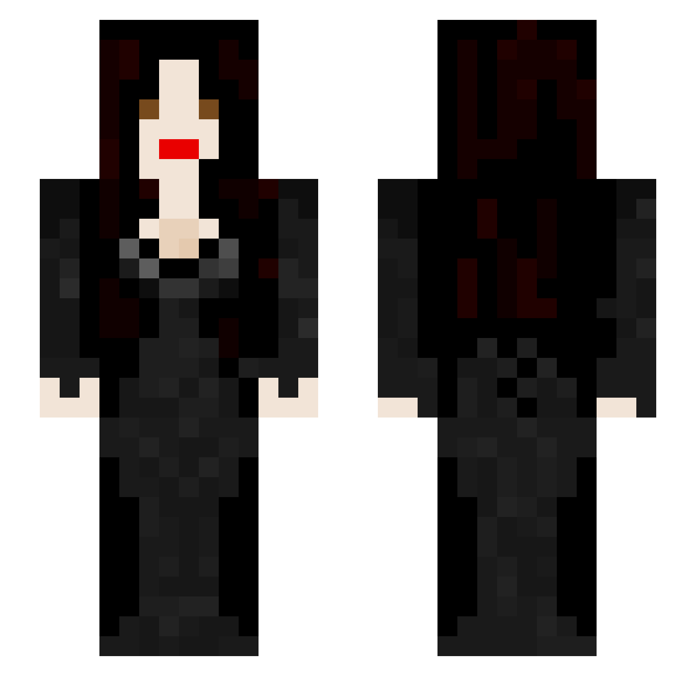 ElDodo Minecraft skin, front and back view