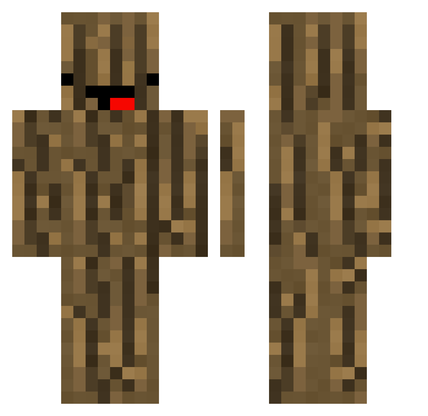 Bl00dOrang3 Minecraft skin, front and back view