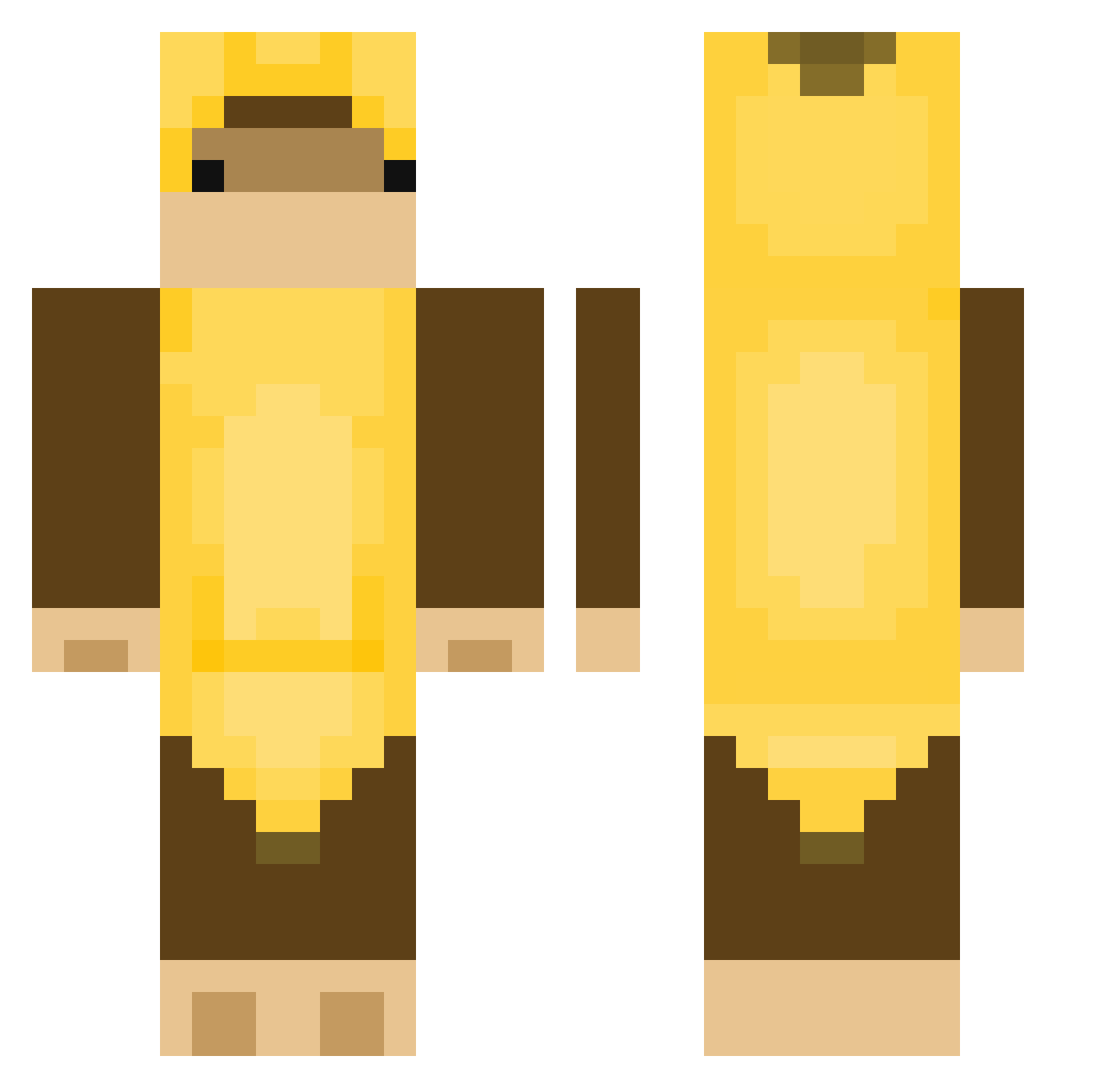 X240 Minecraft skin, front and back view