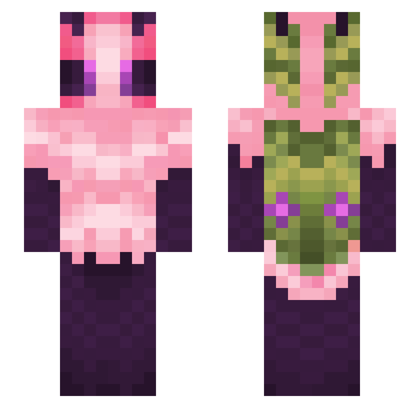 WhyIsMaxii Minecraft skin, front and back view