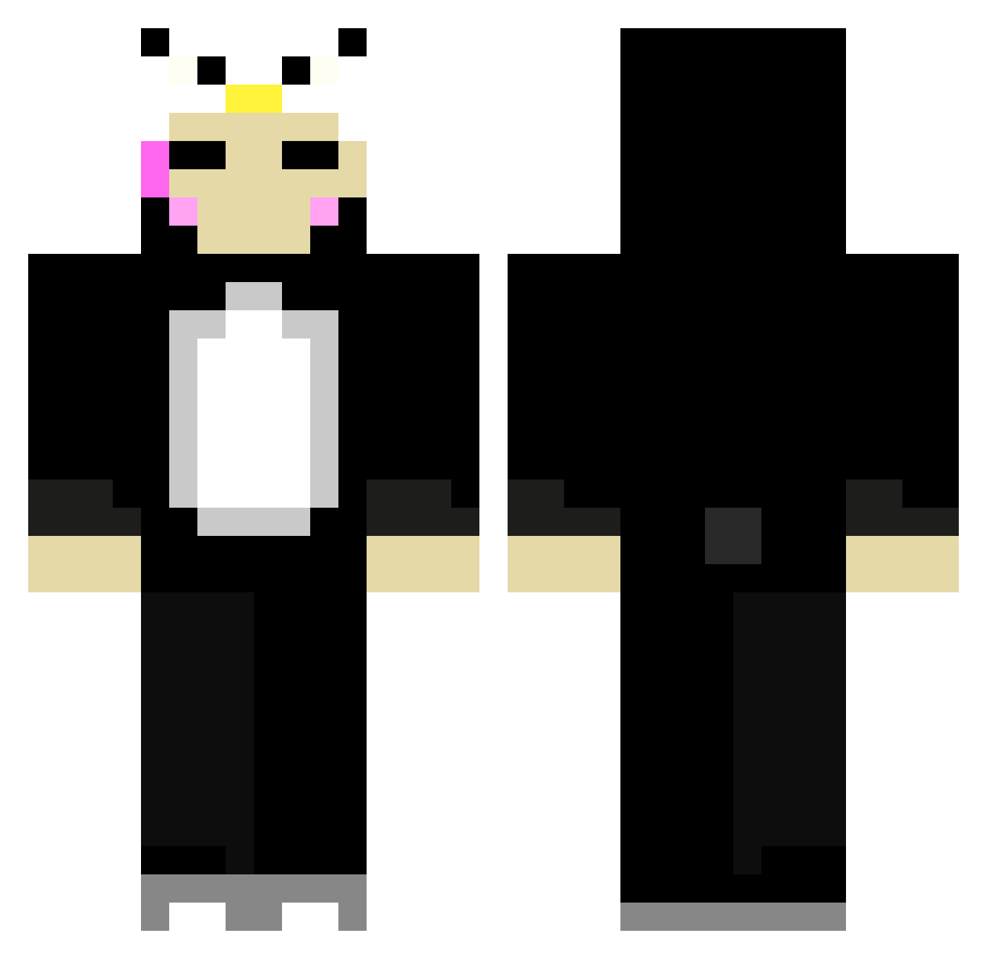 dorothy2525 Minecraft skin, front and back view