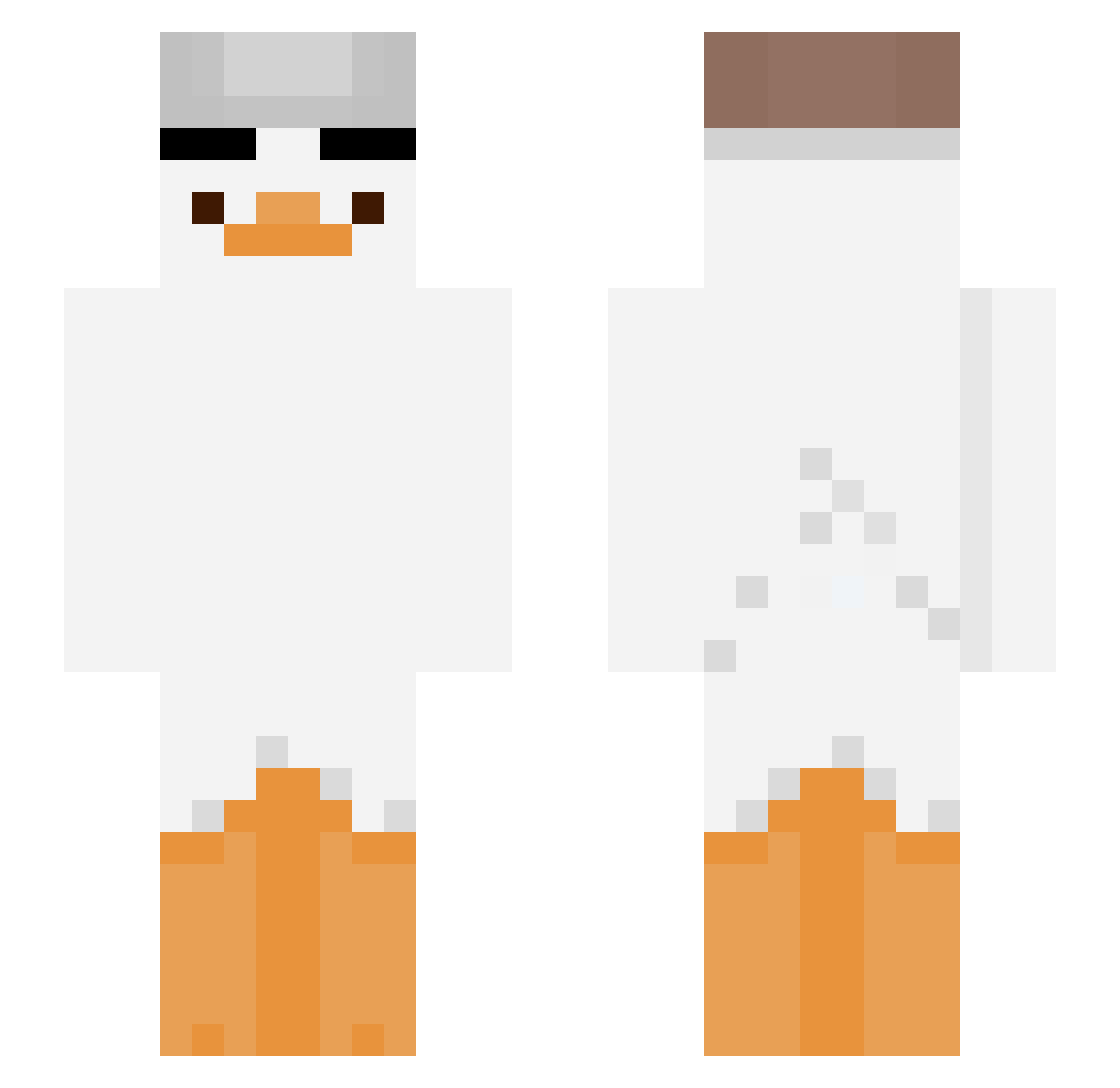 Laesss Minecraft skin, front and back view