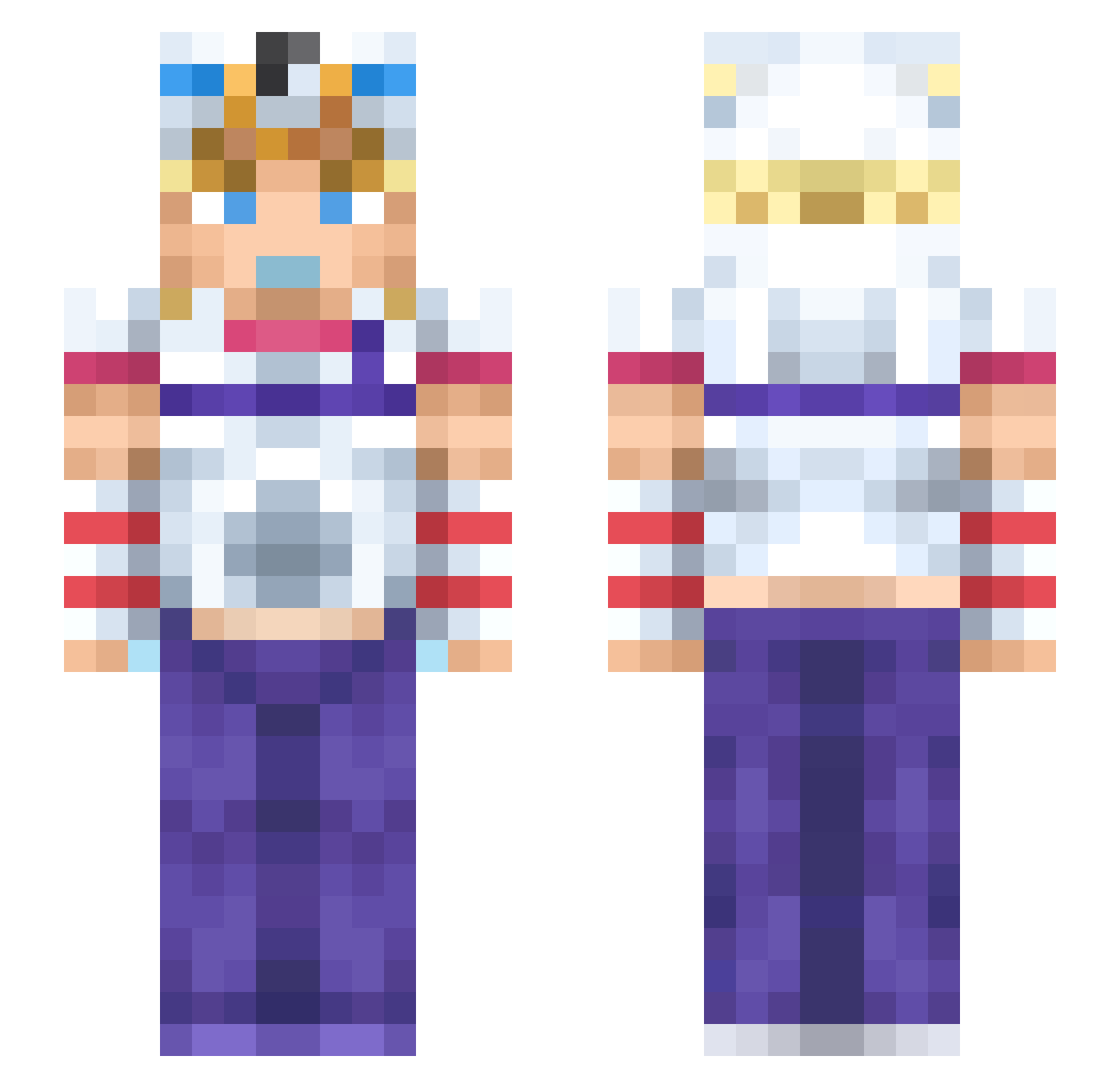 Lutaro__ Minecraft skin, front and back view