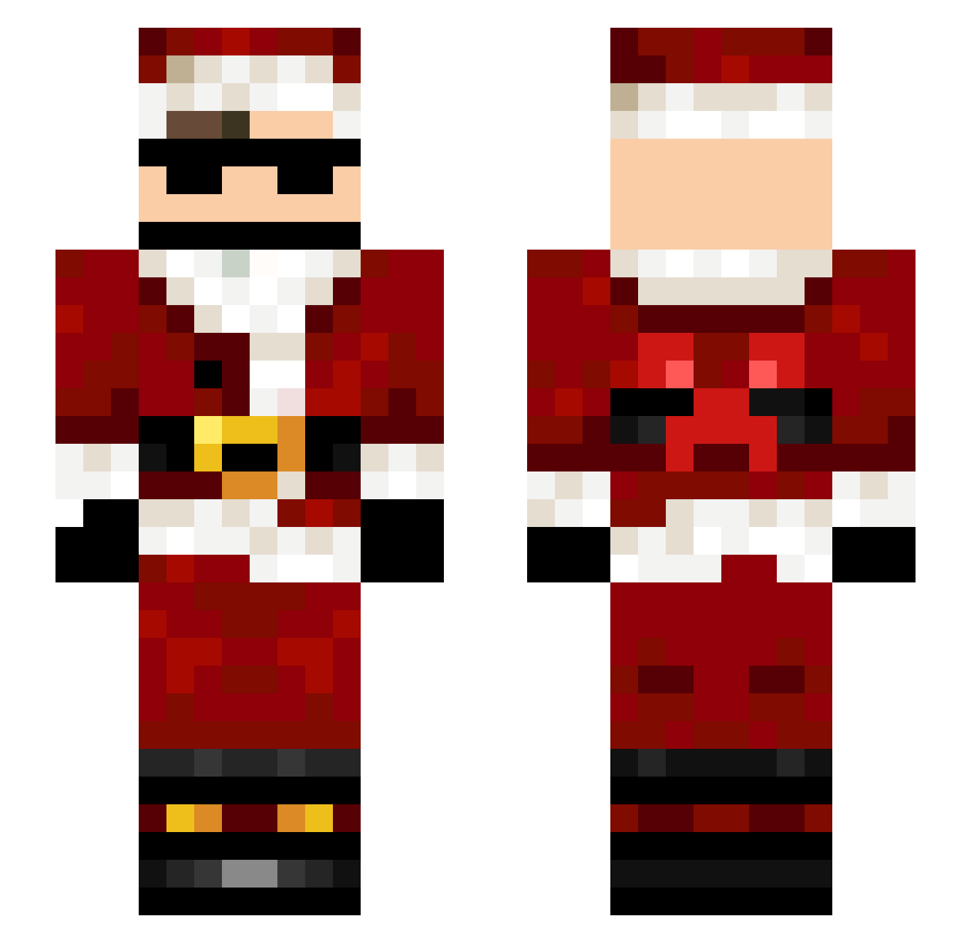 geilebeer232 Minecraft skin, front and back view