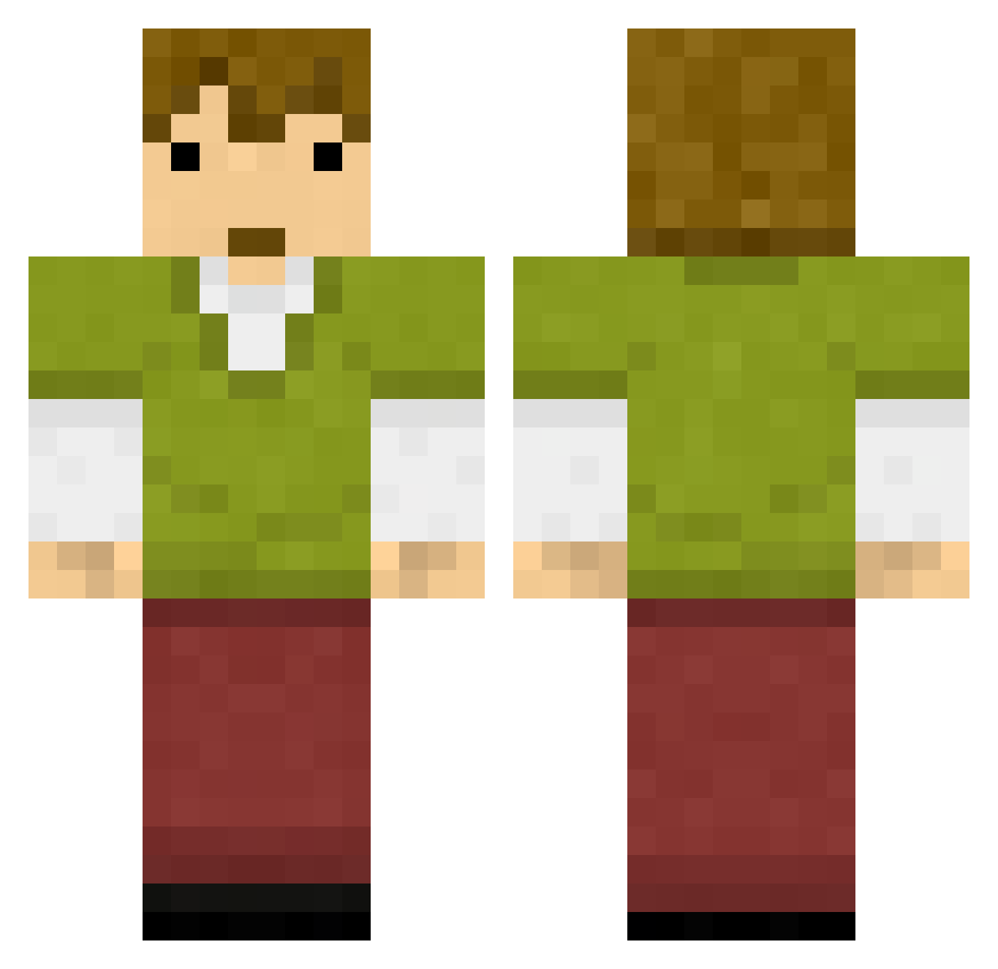 Junnioh Minecraft skin, front and back view