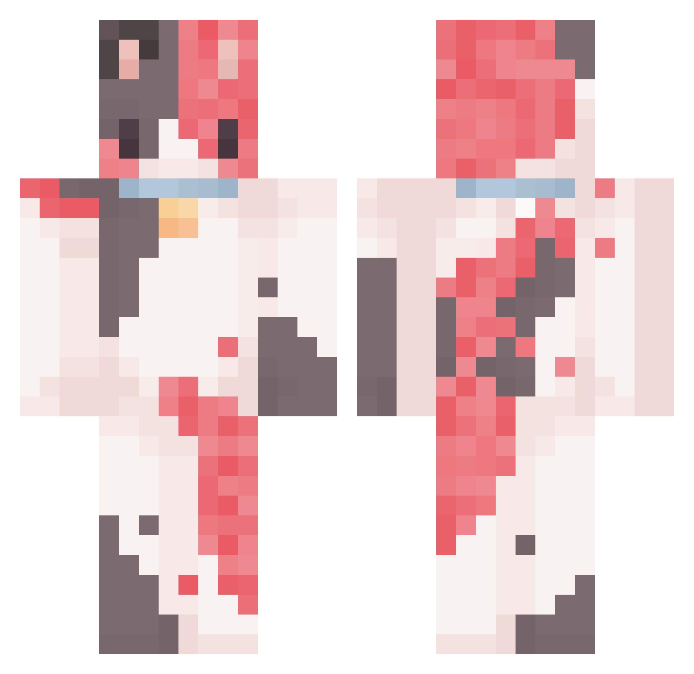 hmartreal Minecraft skin, front and back view