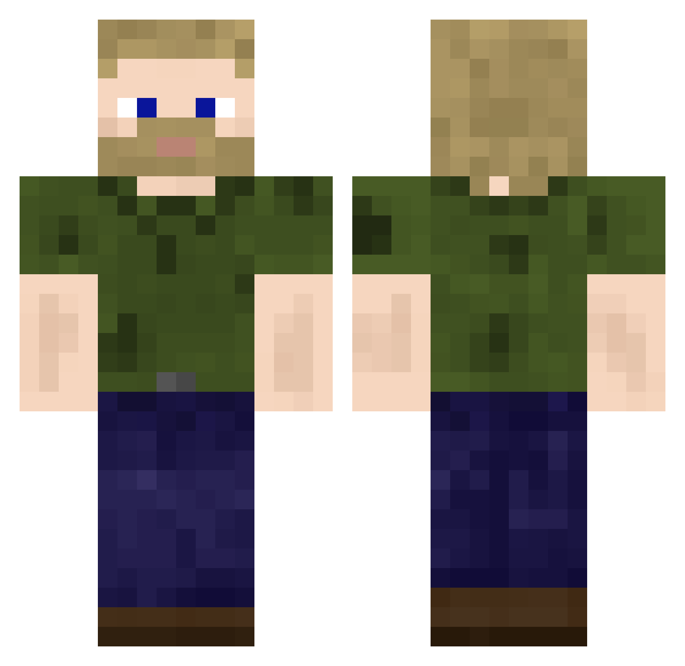 Luca_Yet Minecraft skin, front and back view
