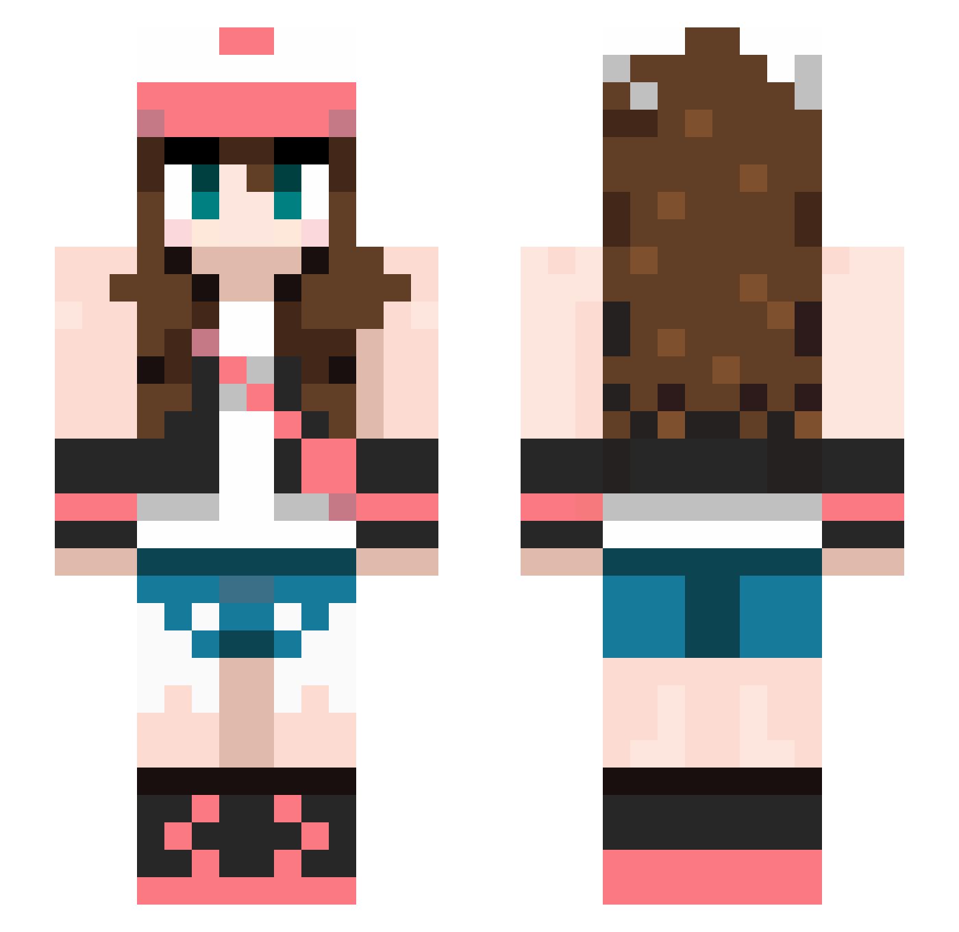 Cuchuflii Minecraft skin, front and back view