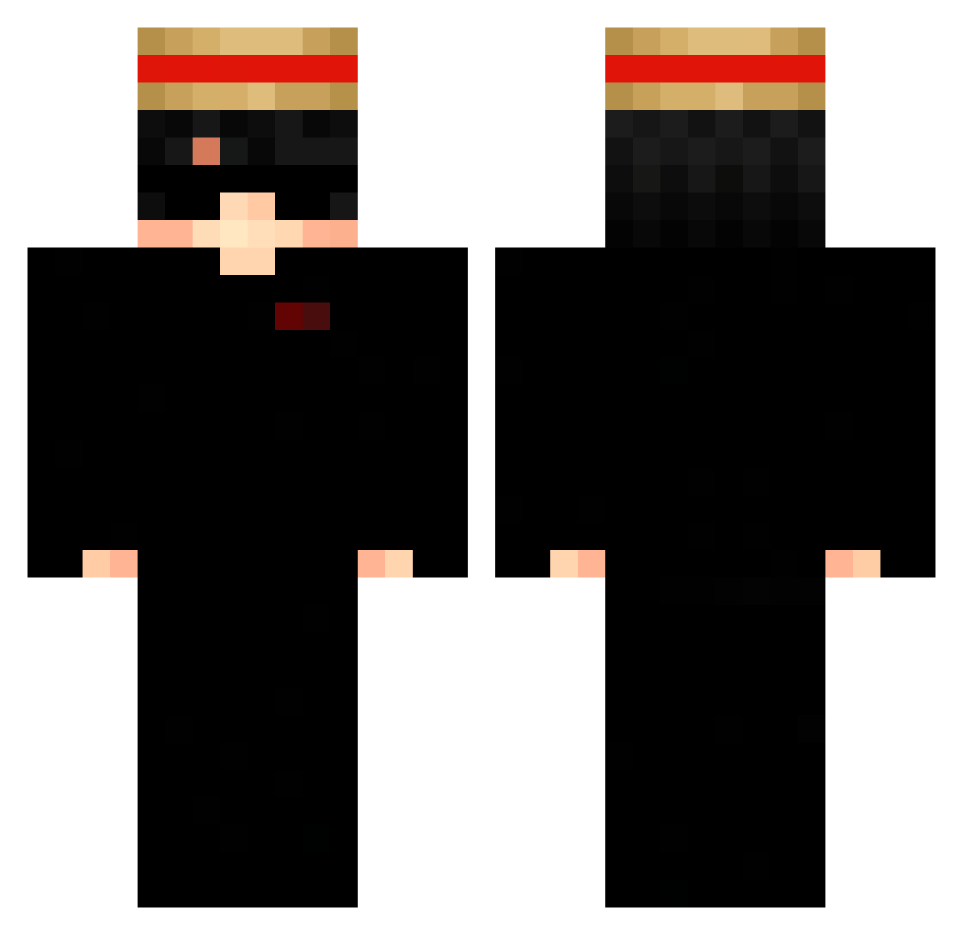 igotcuteankles Minecraft skin, front and back view