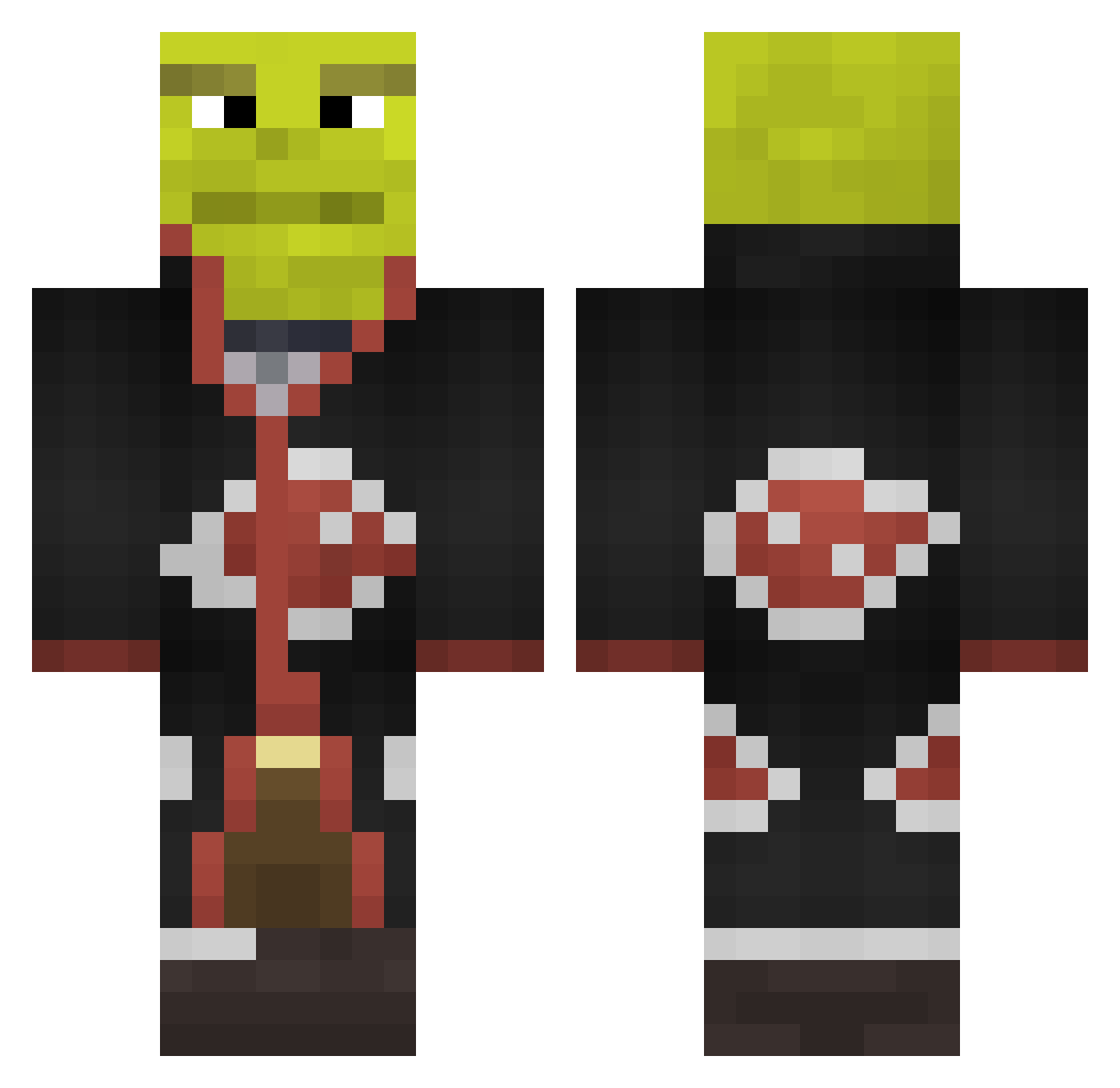 Zerok_1405 Minecraft skin, front and back view