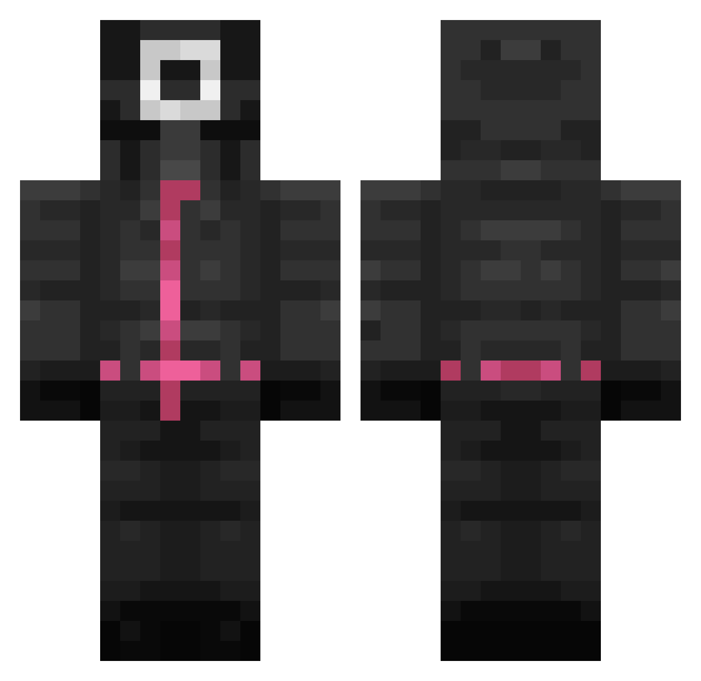 Samxdsam Minecraft skin, front and back view
