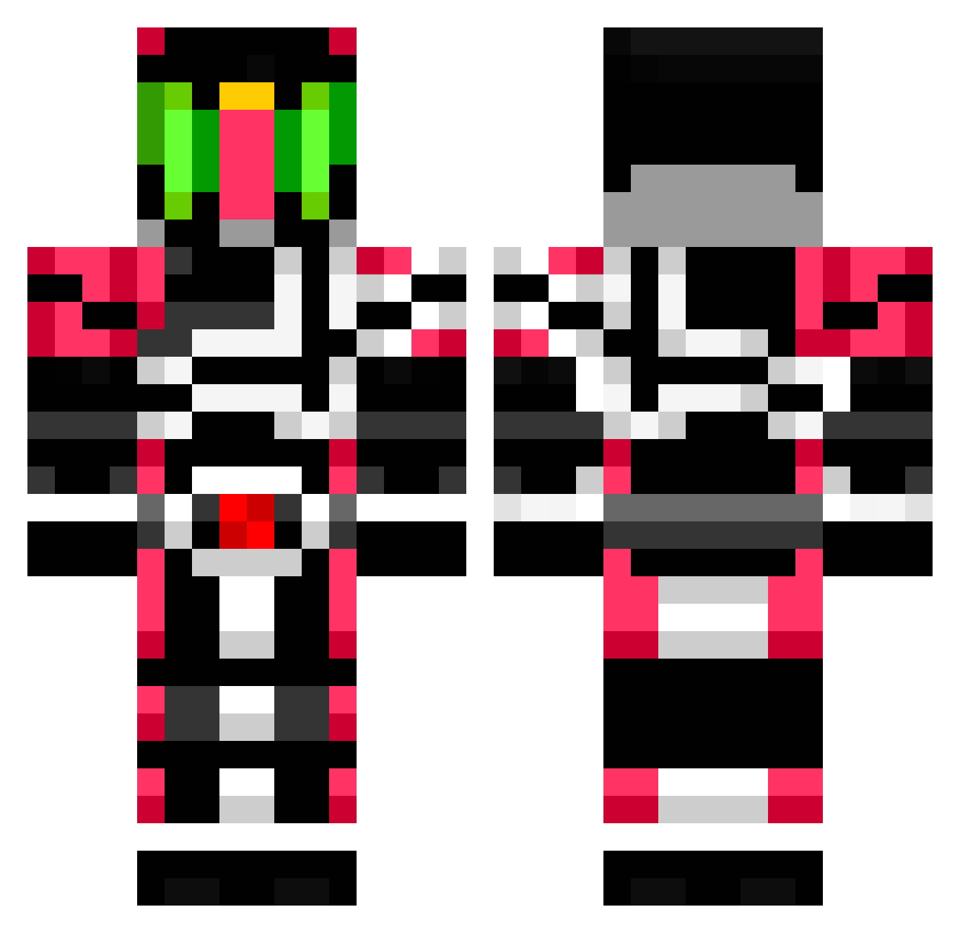Panu07 Minecraft skin, front and back view