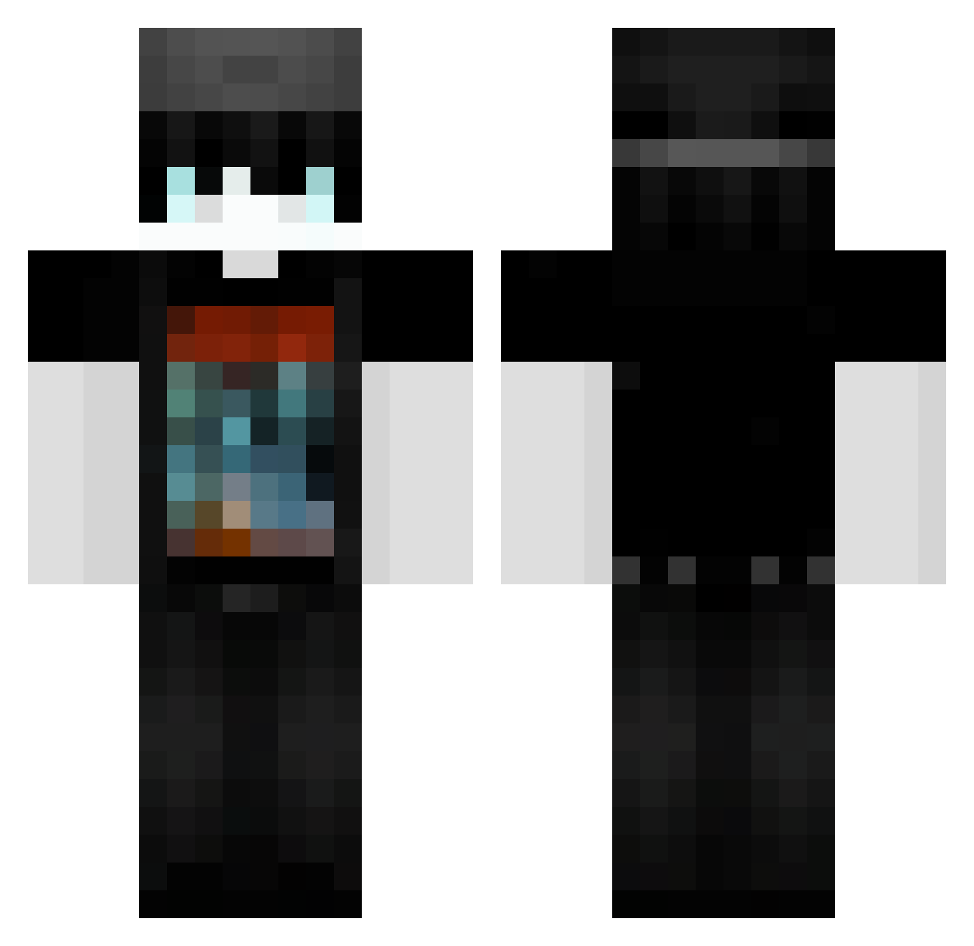 imRyu1 Minecraft skin, front and back view