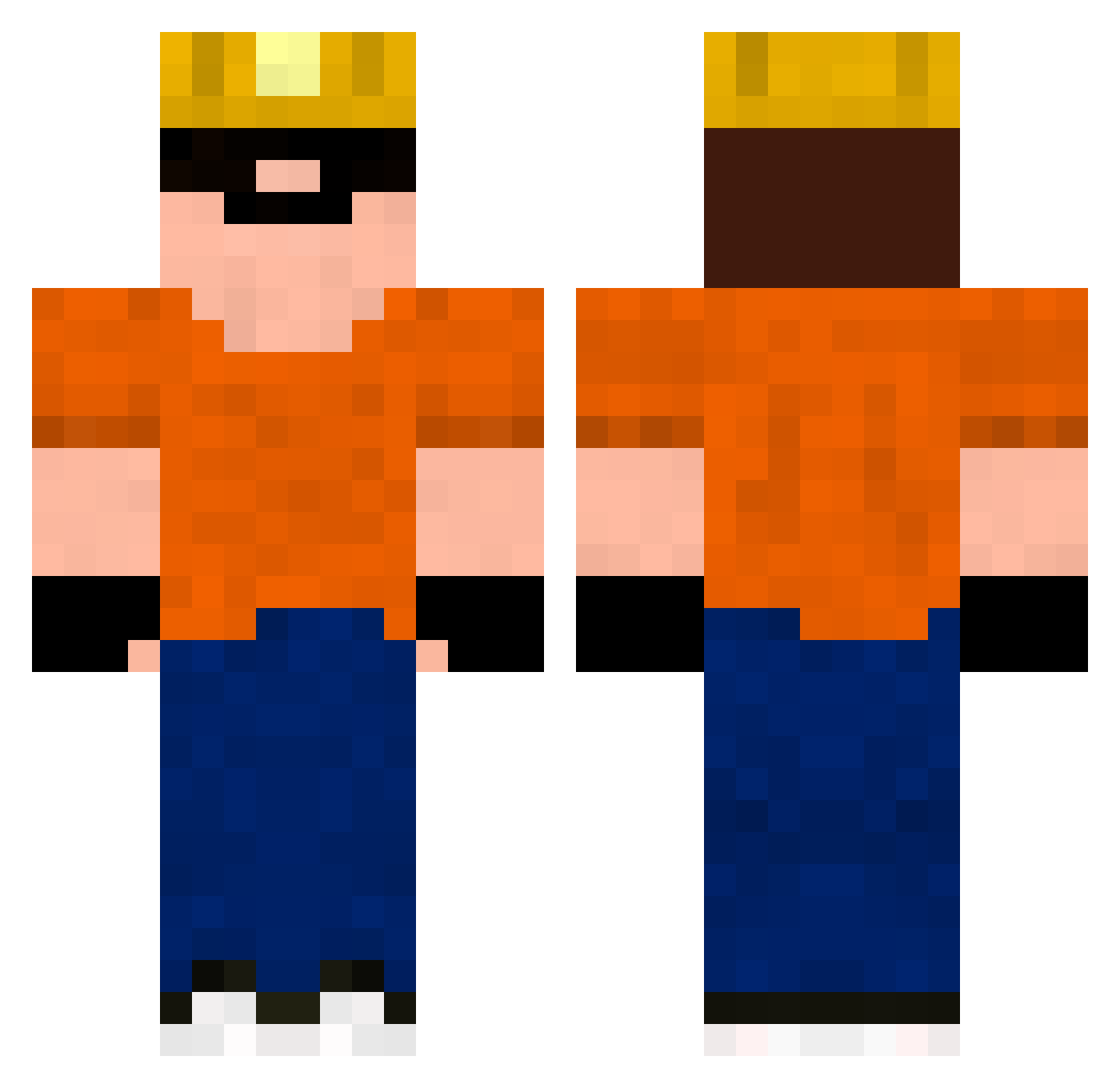 zBlake_ Minecraft skin, front and back view