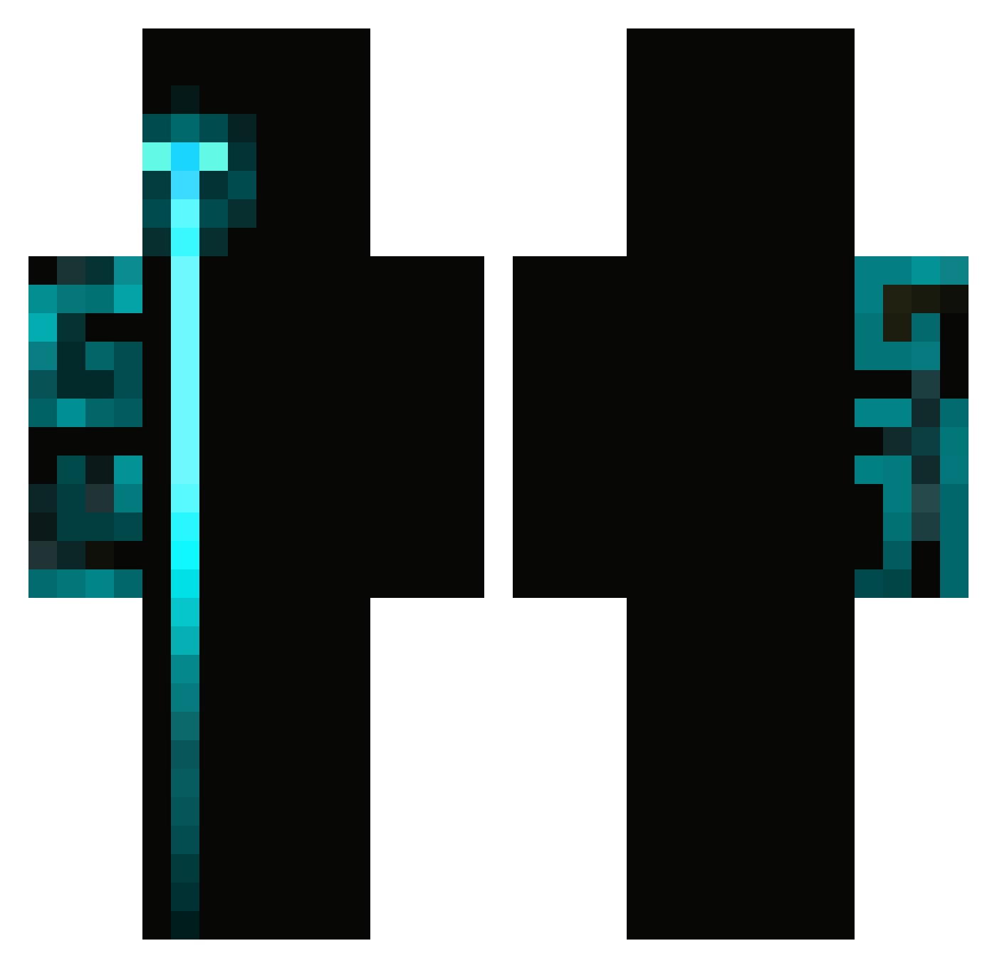 ValikaKI Minecraft skin, front and back view