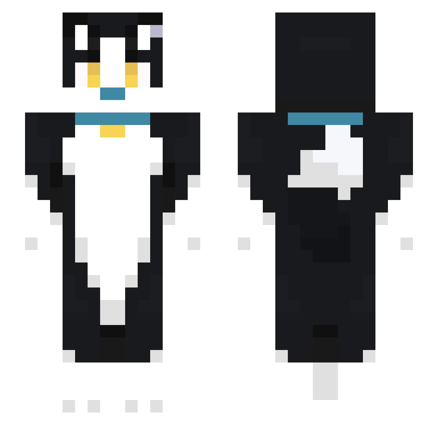 Fanamy Minecraft skin, front and back view