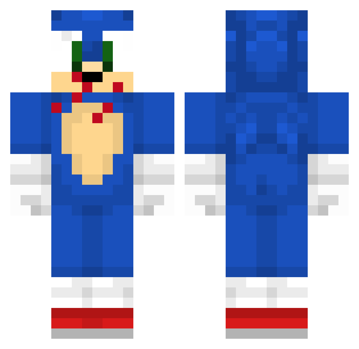 28haircuts Minecraft skin, front and back view