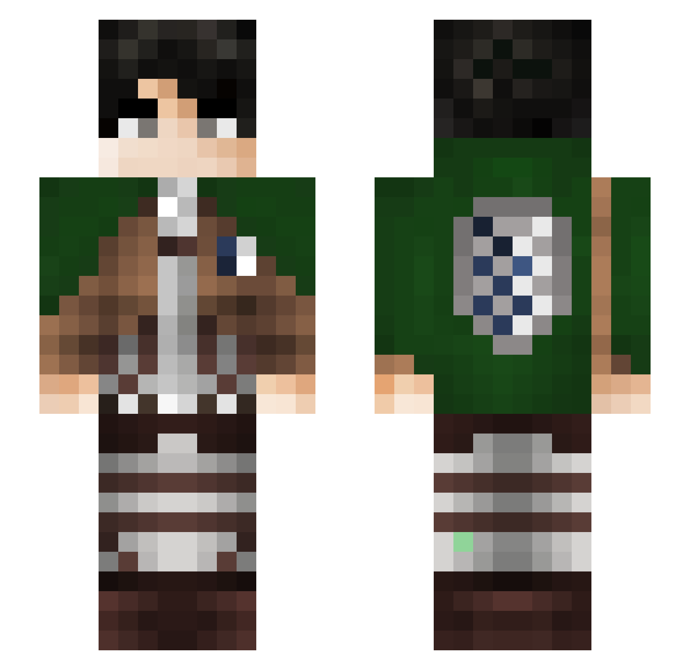 Natio_hitokoto Minecraft skin, front and back view