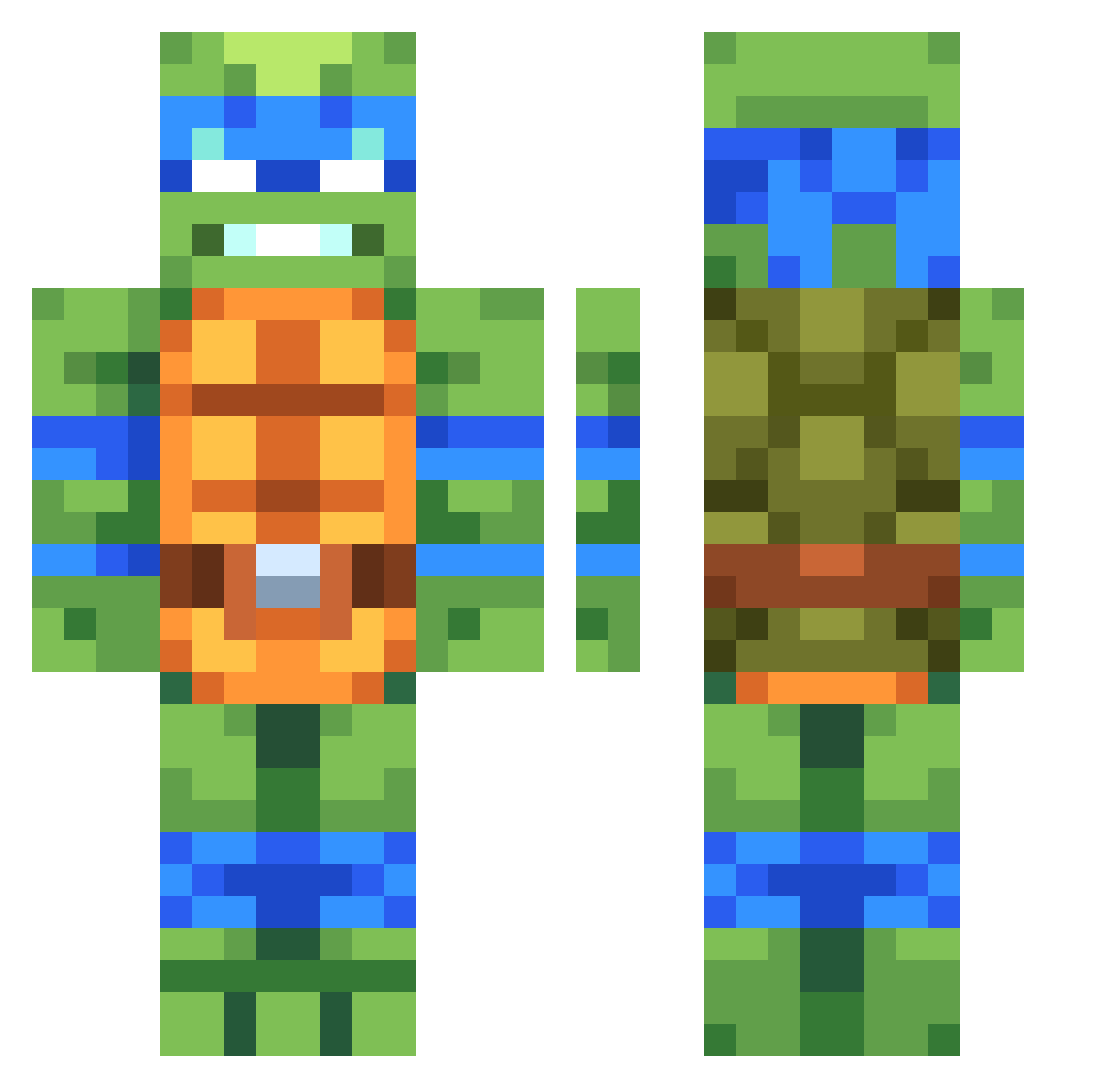 carrott__ Minecraft skin, front and back view