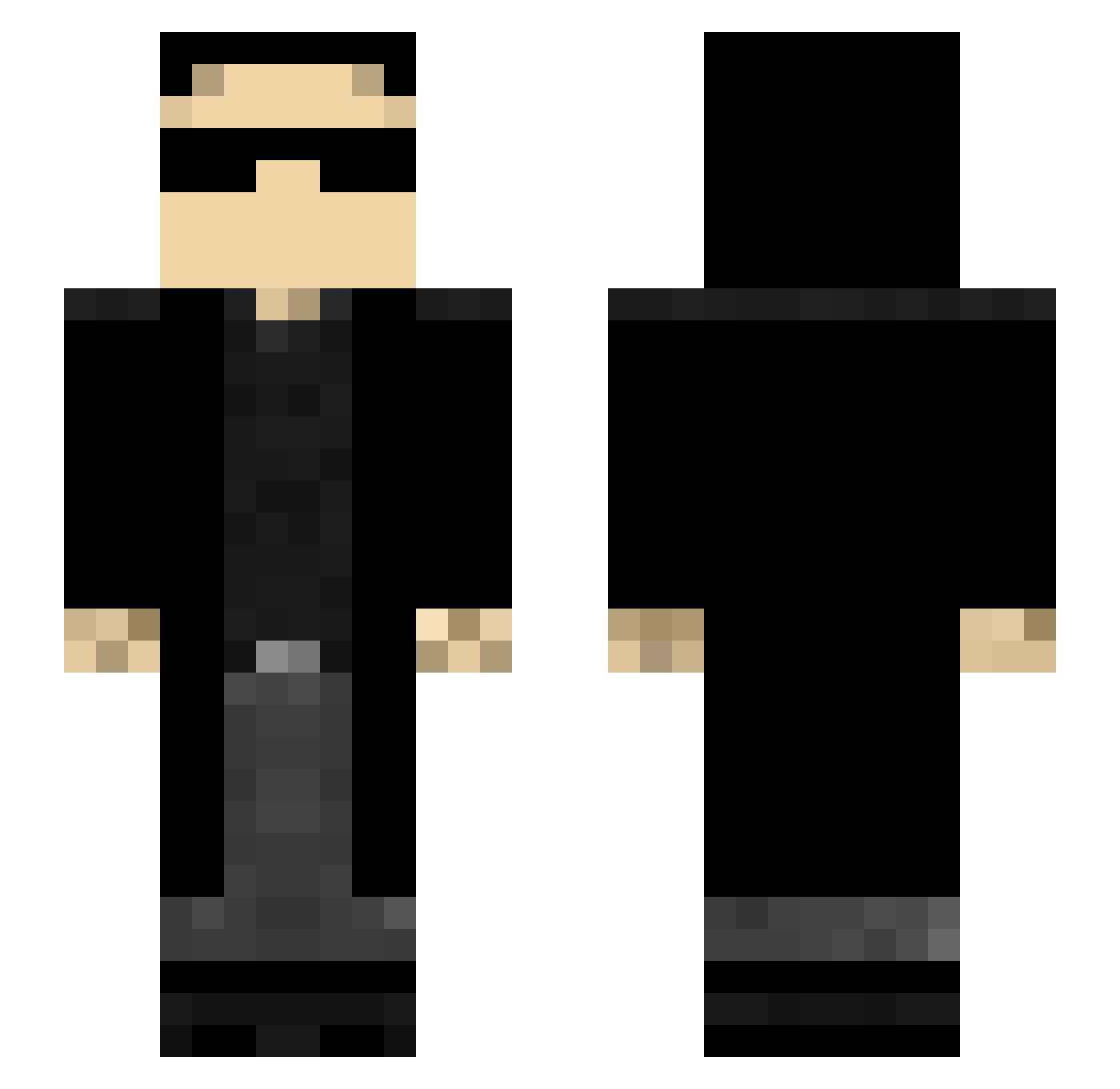 ItaloRedfield Minecraft skin, front and back view