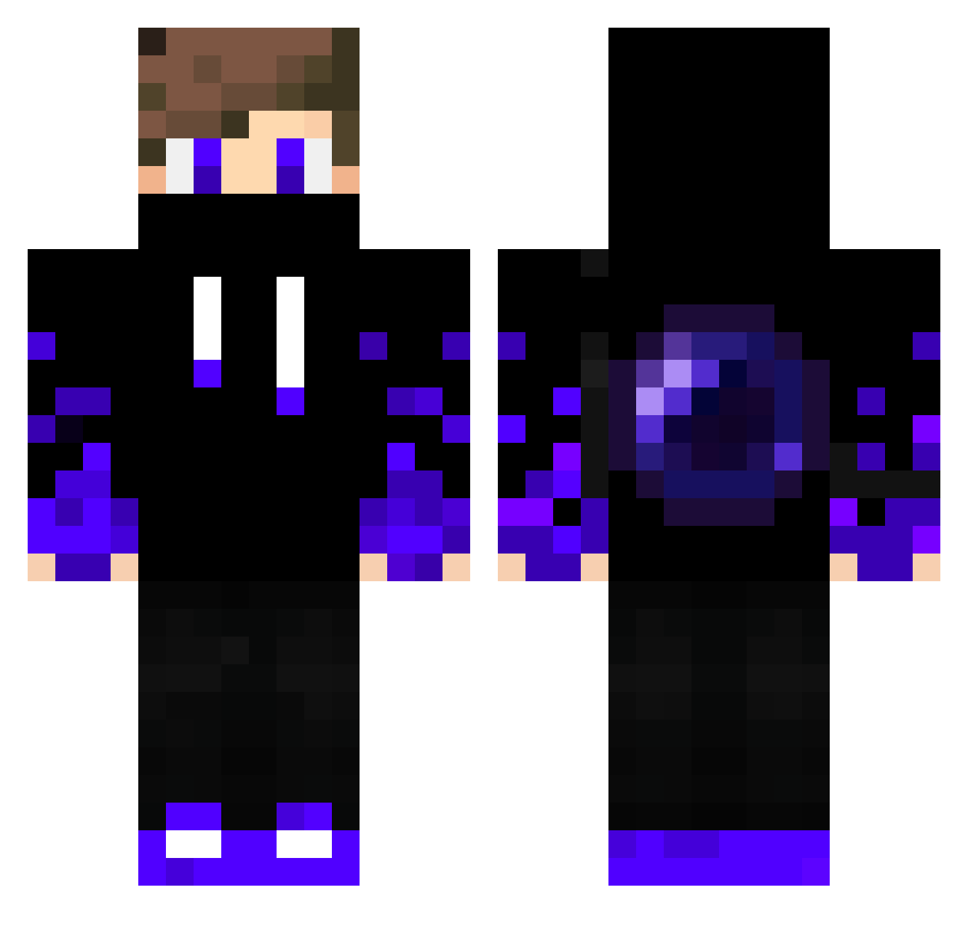 xanzinfl Minecraft skin, front and back view
