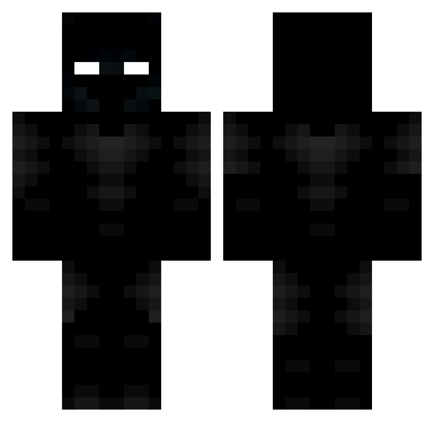 Tragedyspork Minecraft skin, front and back view