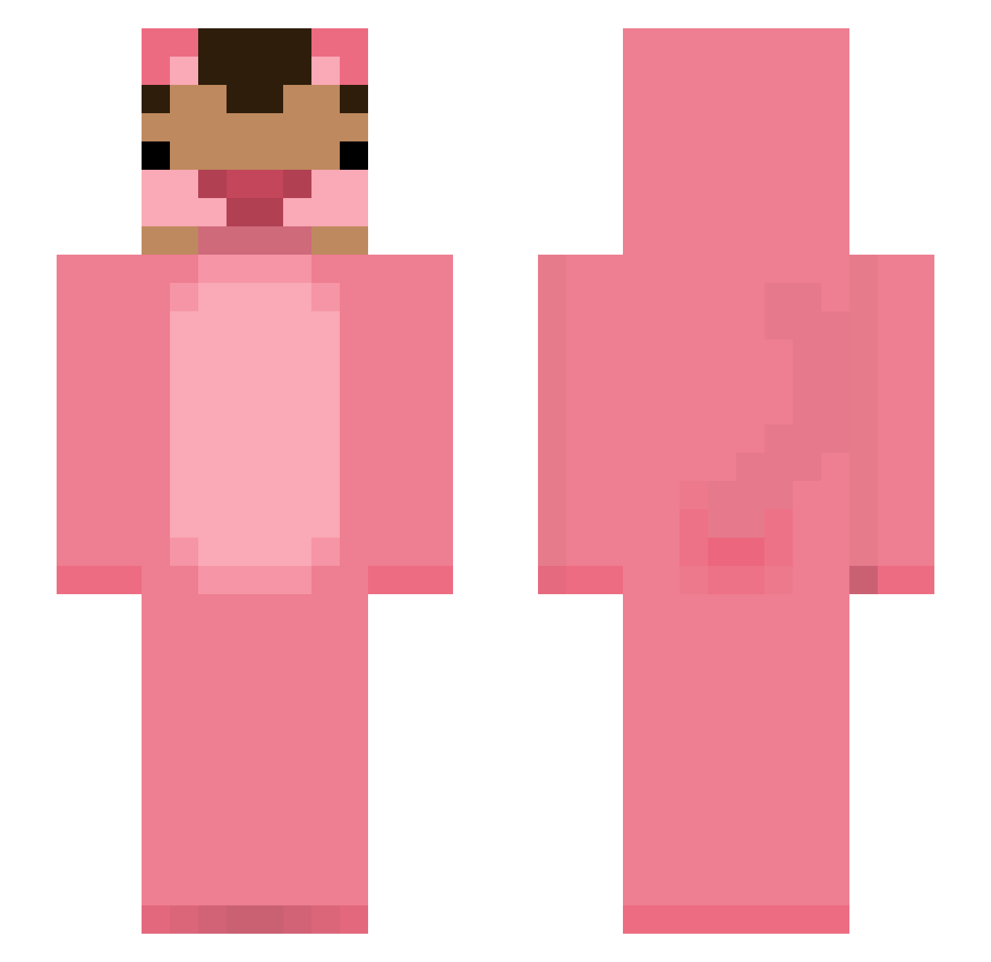 CharlotteSelena Minecraft skin, front and back view